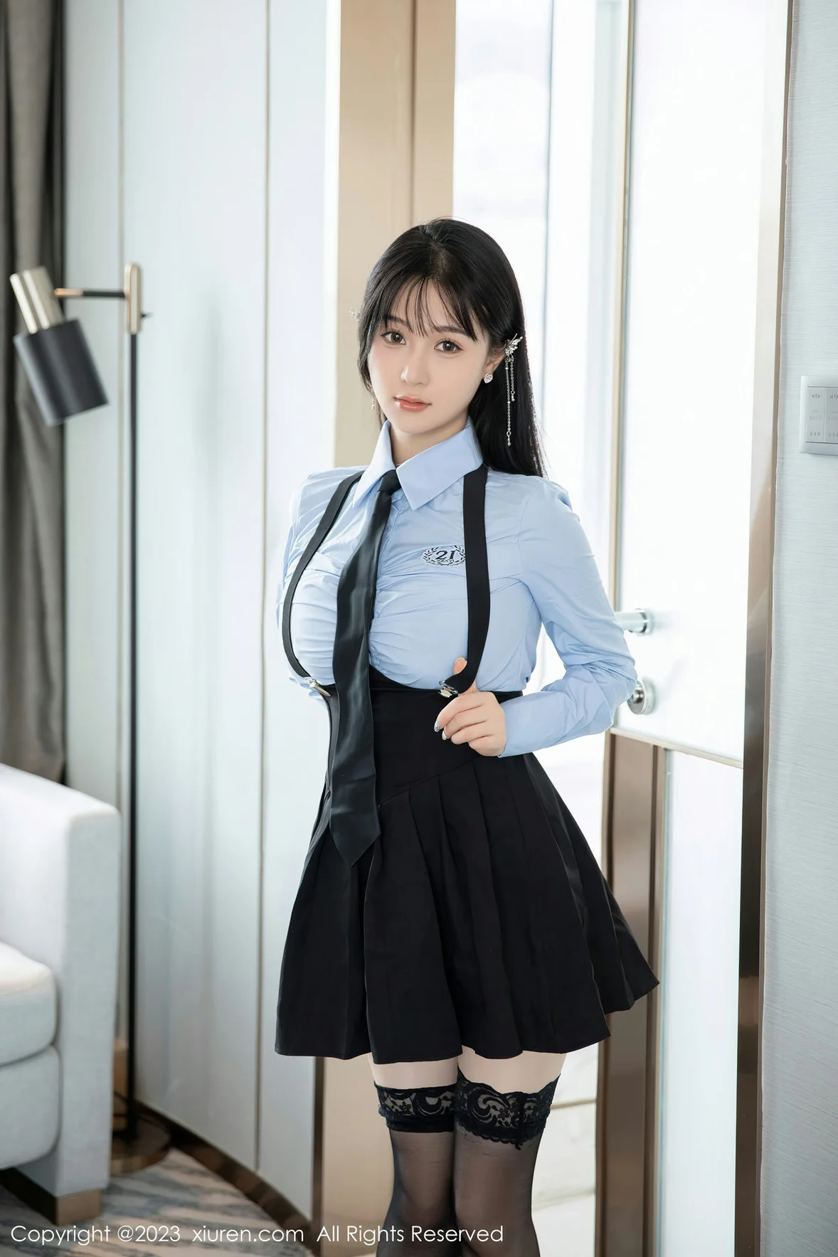 XiuRen 秀人 No.7140 柚琪Rich 性感学妹装扮 [77P]插图1