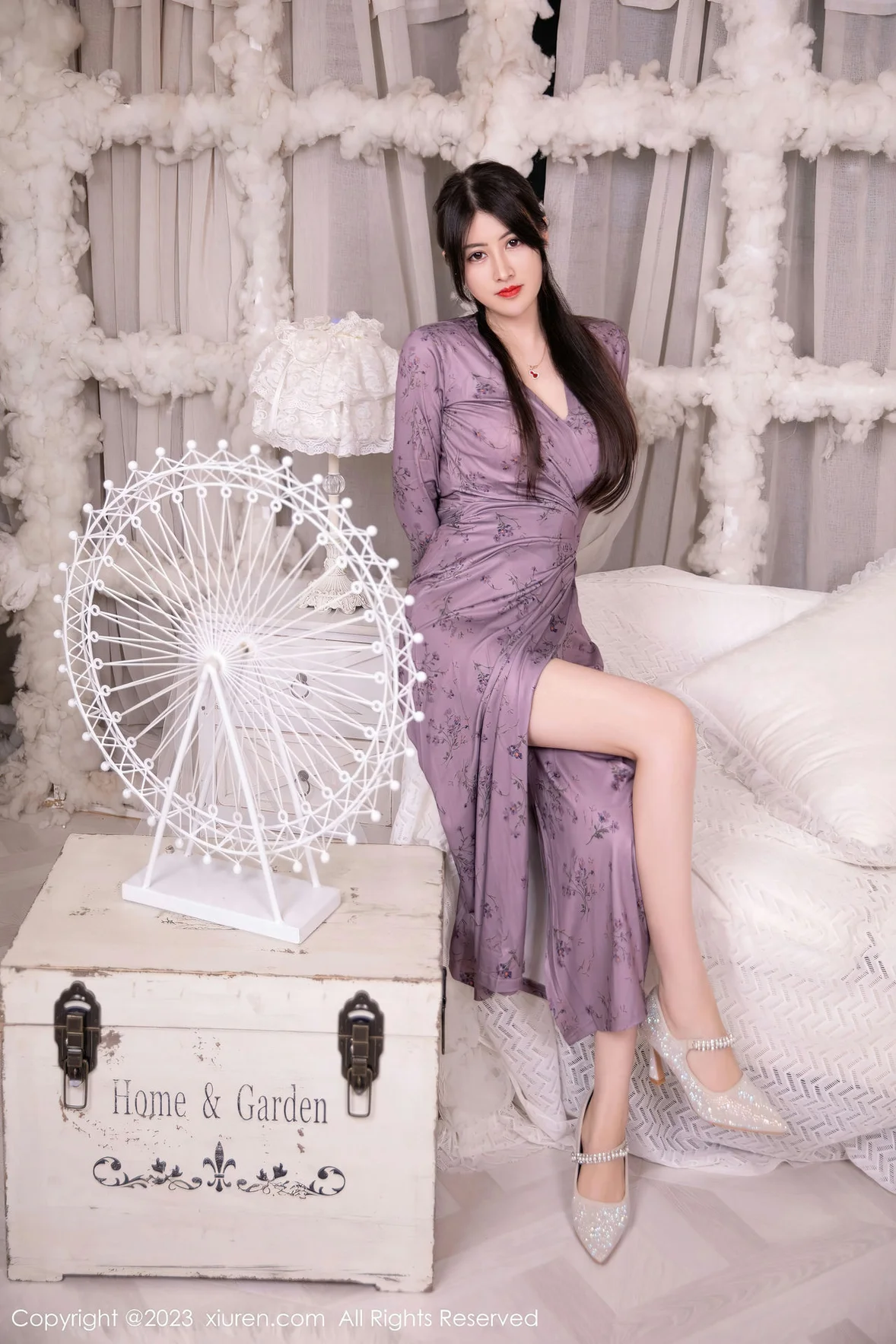 XiuRen 秀人 No.7126 诗诗kiki 紫色连夜长裙性感写真 [88P]插图4