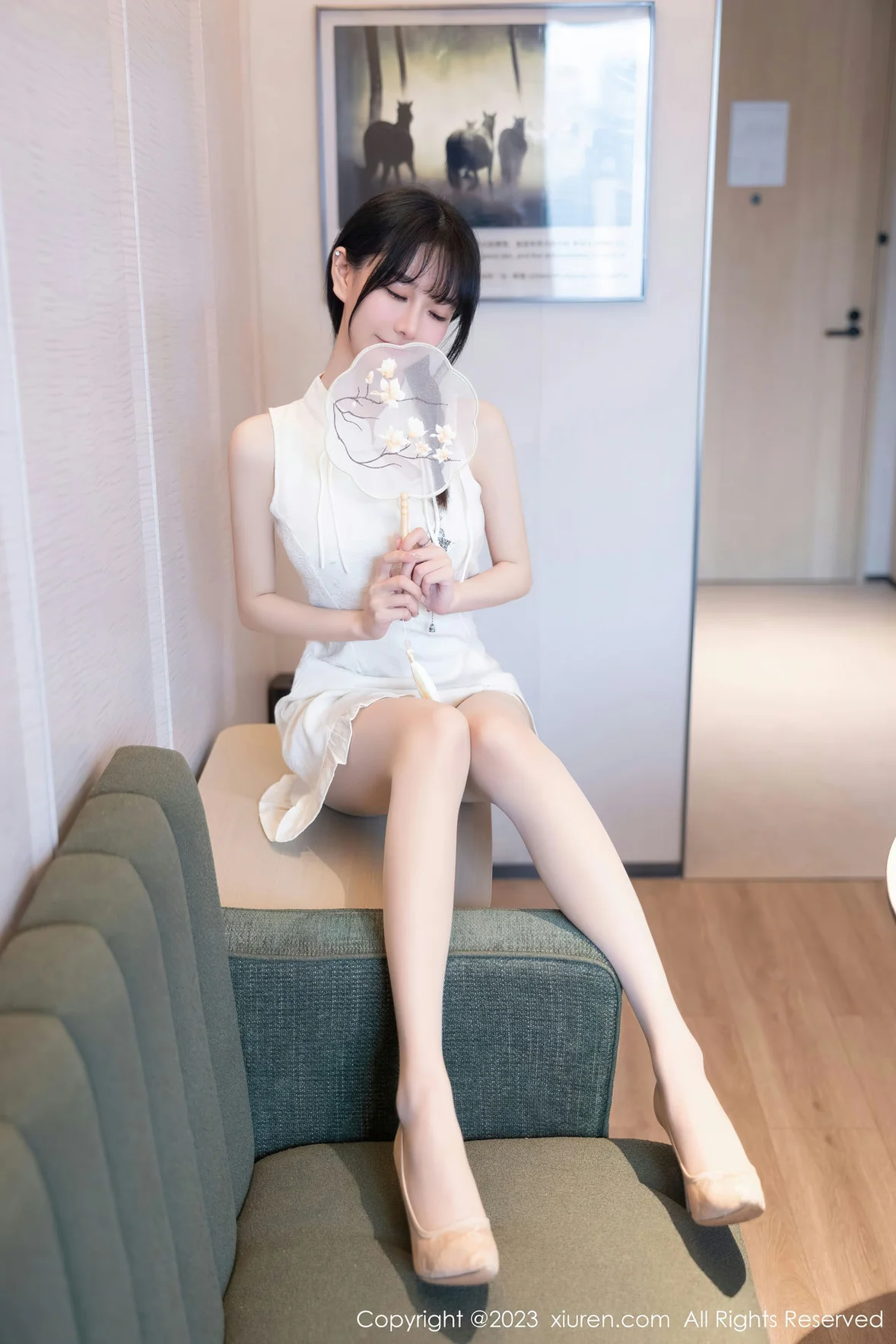 XiuRen 秀人 No.6813 幼幼 白色旗袍性感写真 [81P]插图6