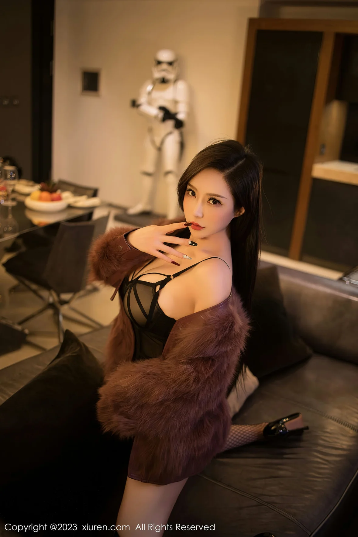 XiuRen 秀人 No.6908 大琪琪Emily 黑色情趣内衣 [83P]插图4