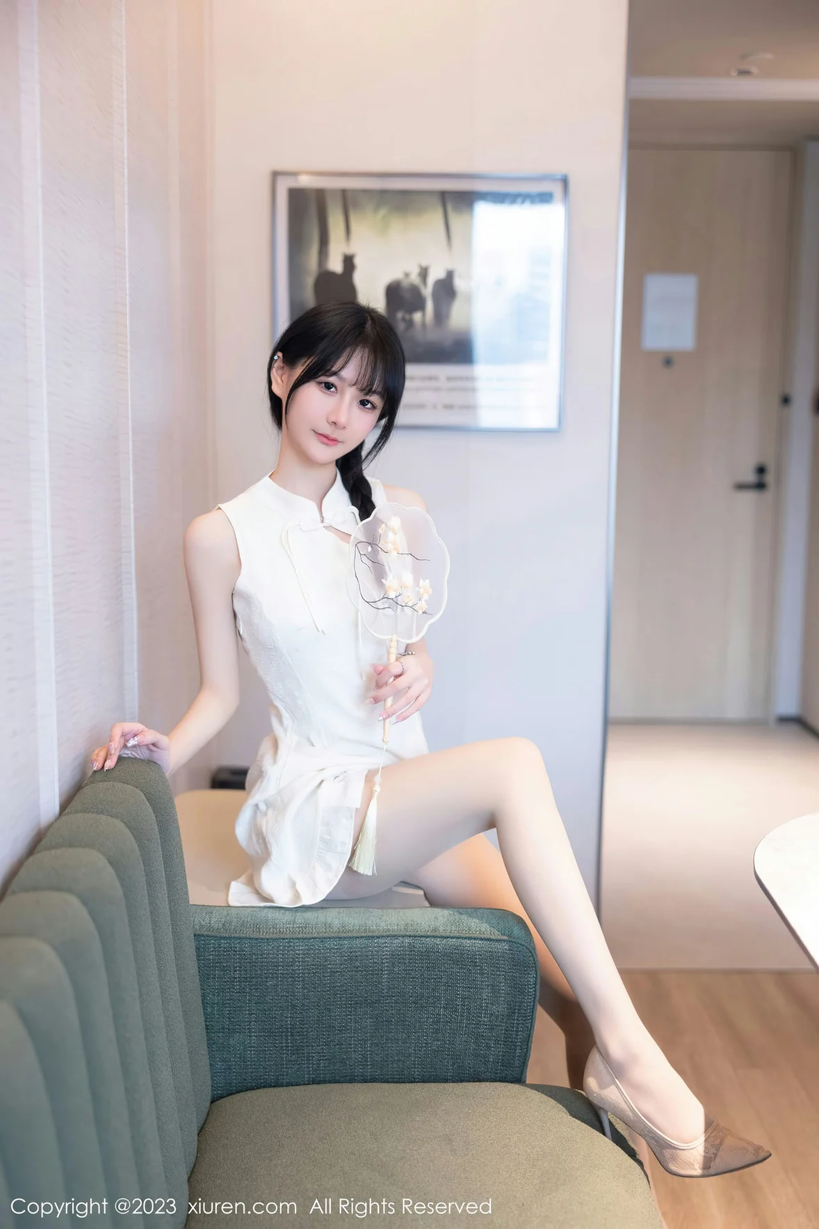 XiuRen 秀人 No.6813 幼幼 白色旗袍性感写真 [81P]插图7