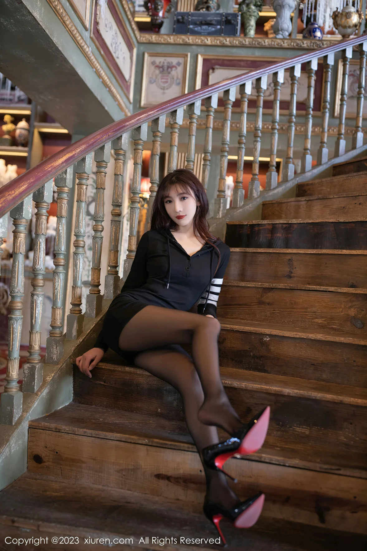 XiuRen 秀人 No.6925 陆萱萱 黑色运动裙性感写真 [83P]插图3