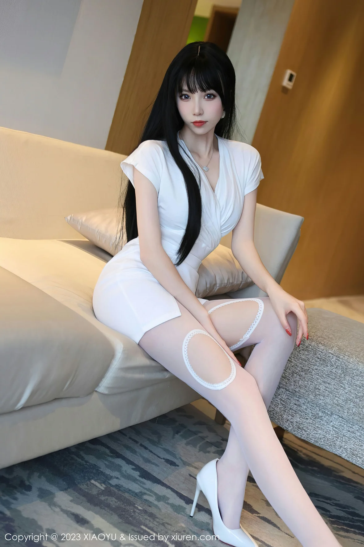 XiuRen 秀人 No.6897 江七七 墨绿色蕾丝内衣性感写真 [81P]插图4