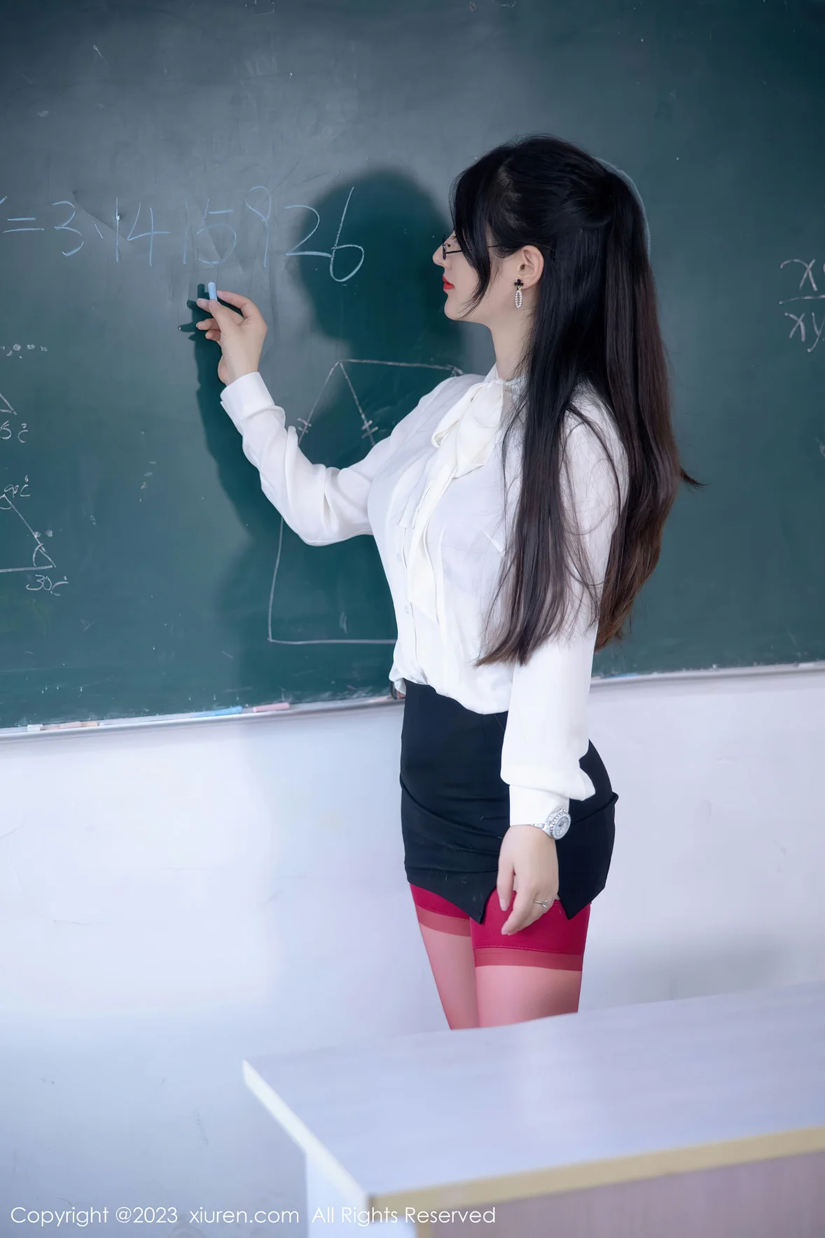 XiuRen 秀人 No.6980 诗诗kiki 教师角色扮演性感写真 [94P]插图7