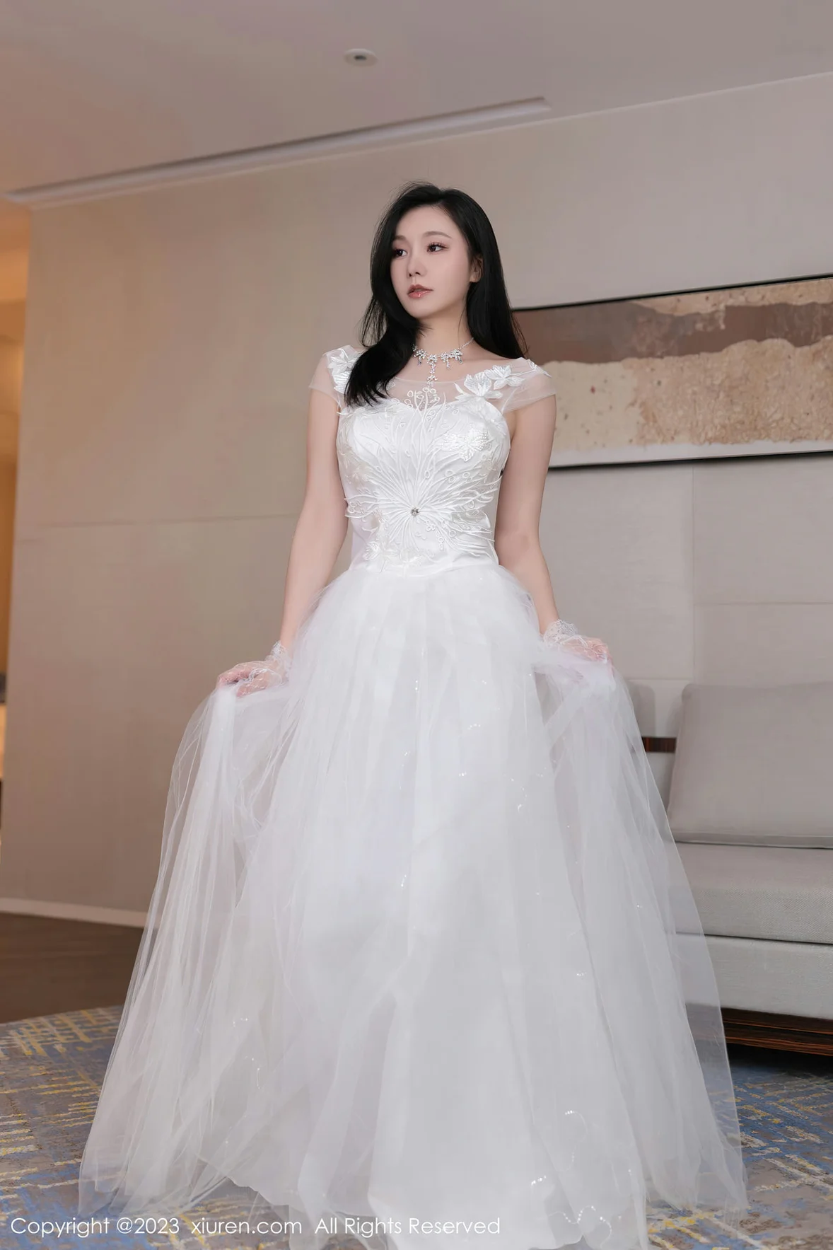 XiuRen 秀人 No.7201 安然anran 白色婚纱性感写真 [80P]插图7