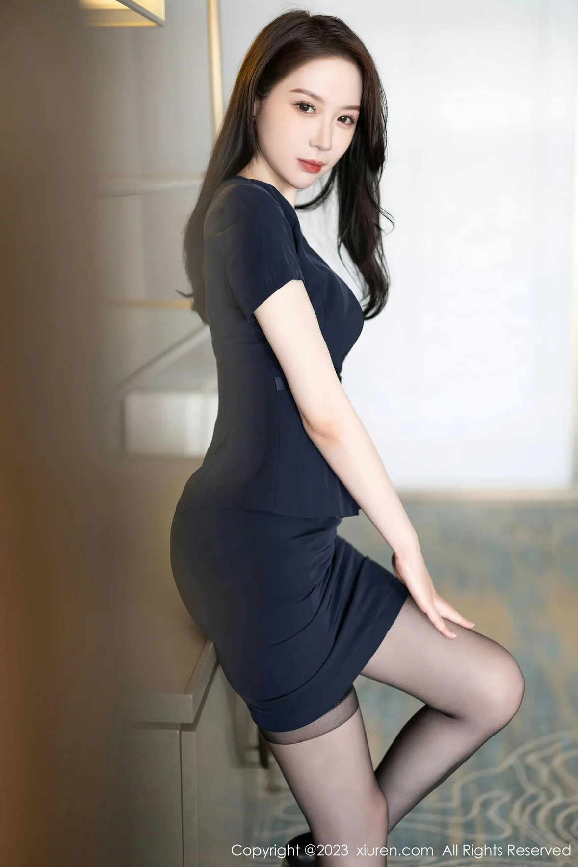 XiuRen 秀人 No.7212 梦心玥 蓝色制服性感写真 [84P]插图6