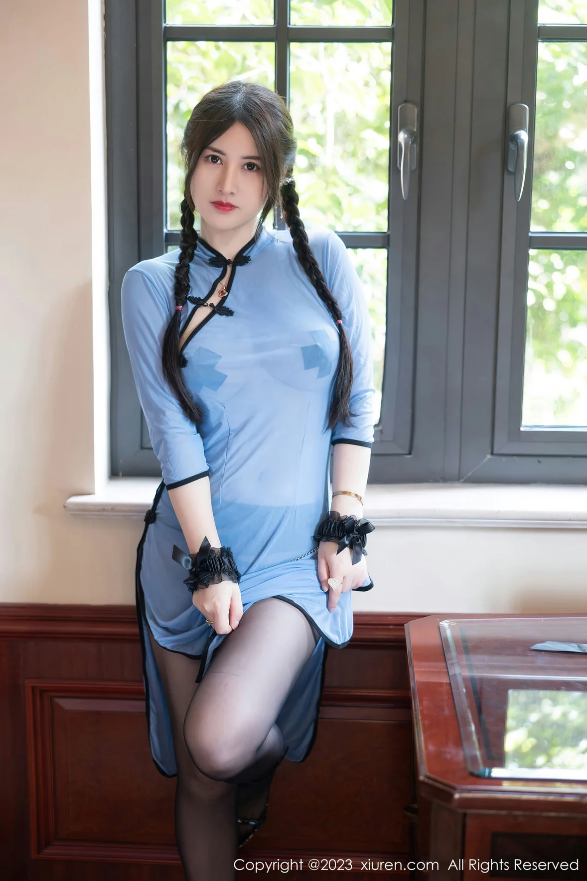 XiuRen 秀人 No.7357 诗诗kiki 轻透旗袍性感写真 [85P]插图4