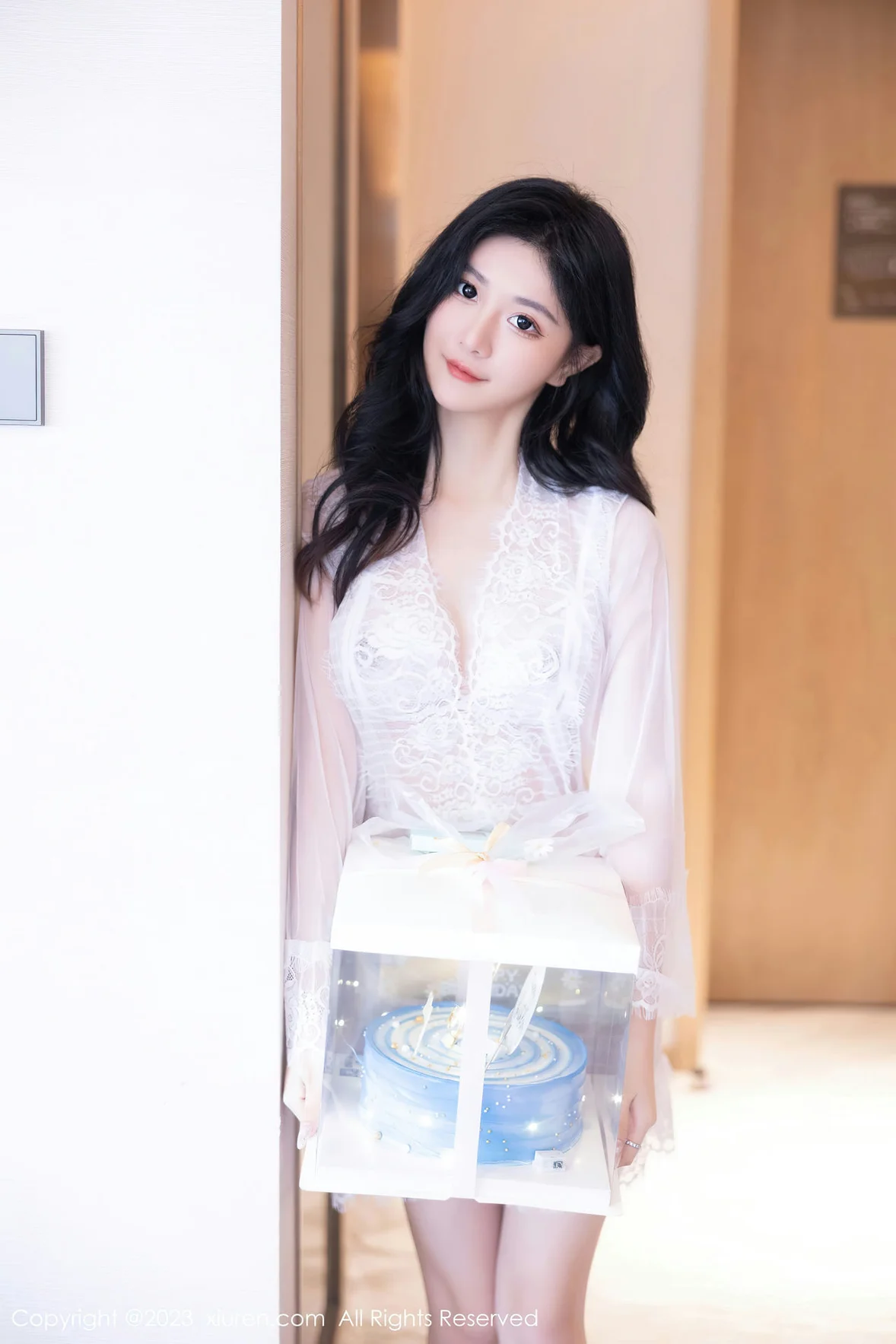 XiuRen 秀人 No.7348 幼幼 白色网纱性感写真 [81P]插图5