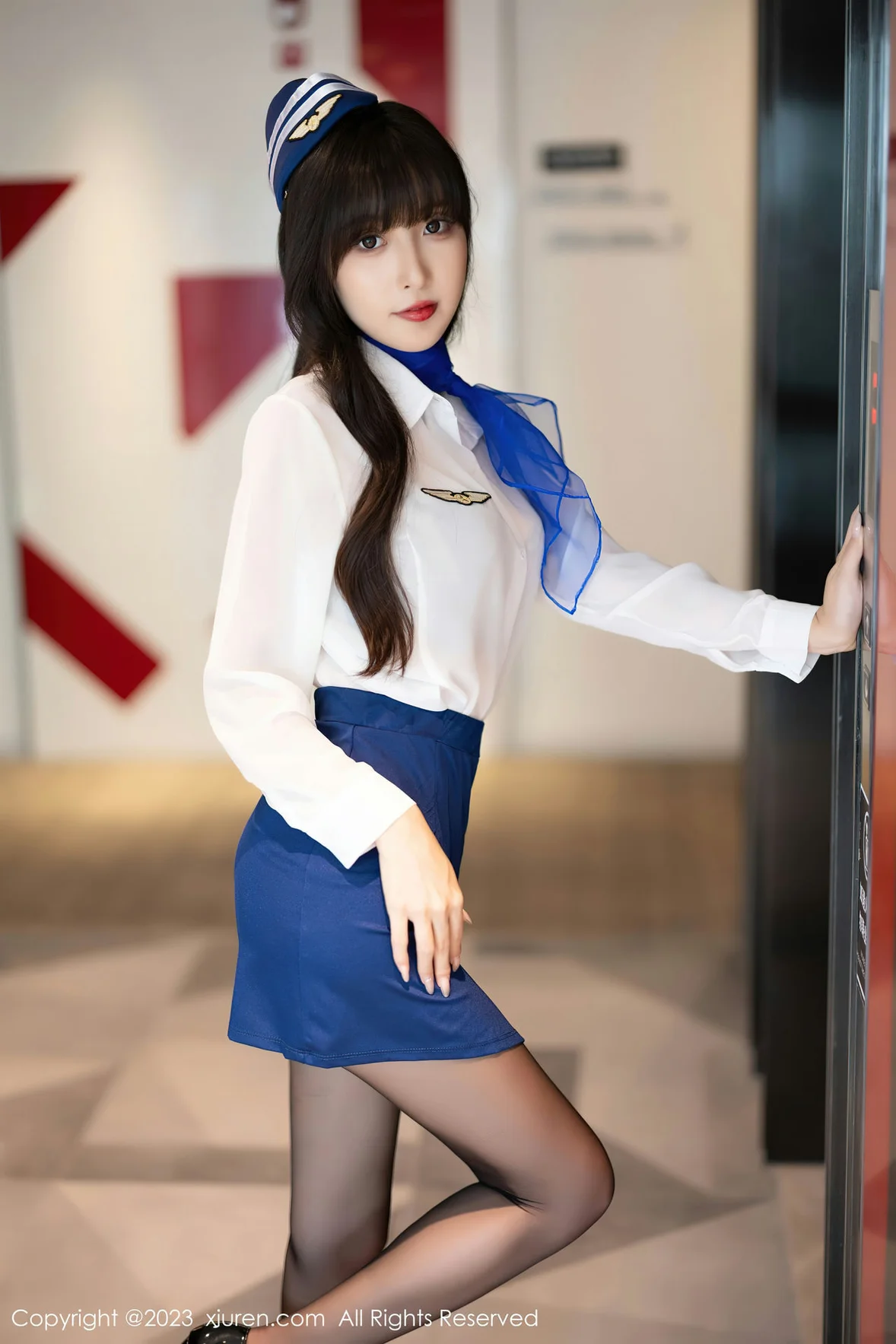 秀人网 No.7347 林星阑 空姐制服安吉旅拍 [84P]插图6