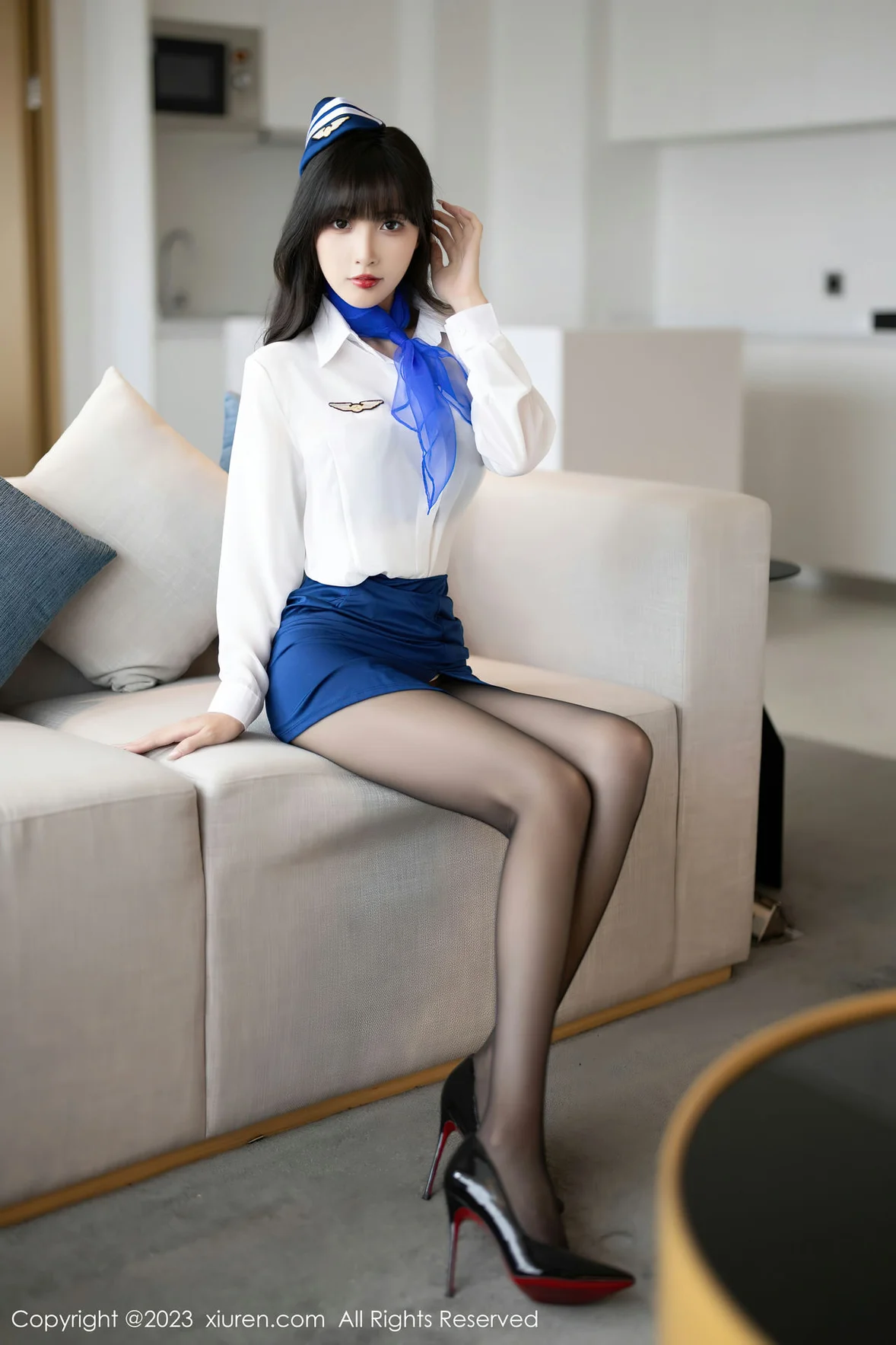 秀人网 No.7347 林星阑 空姐制服安吉旅拍 [84P]插图7