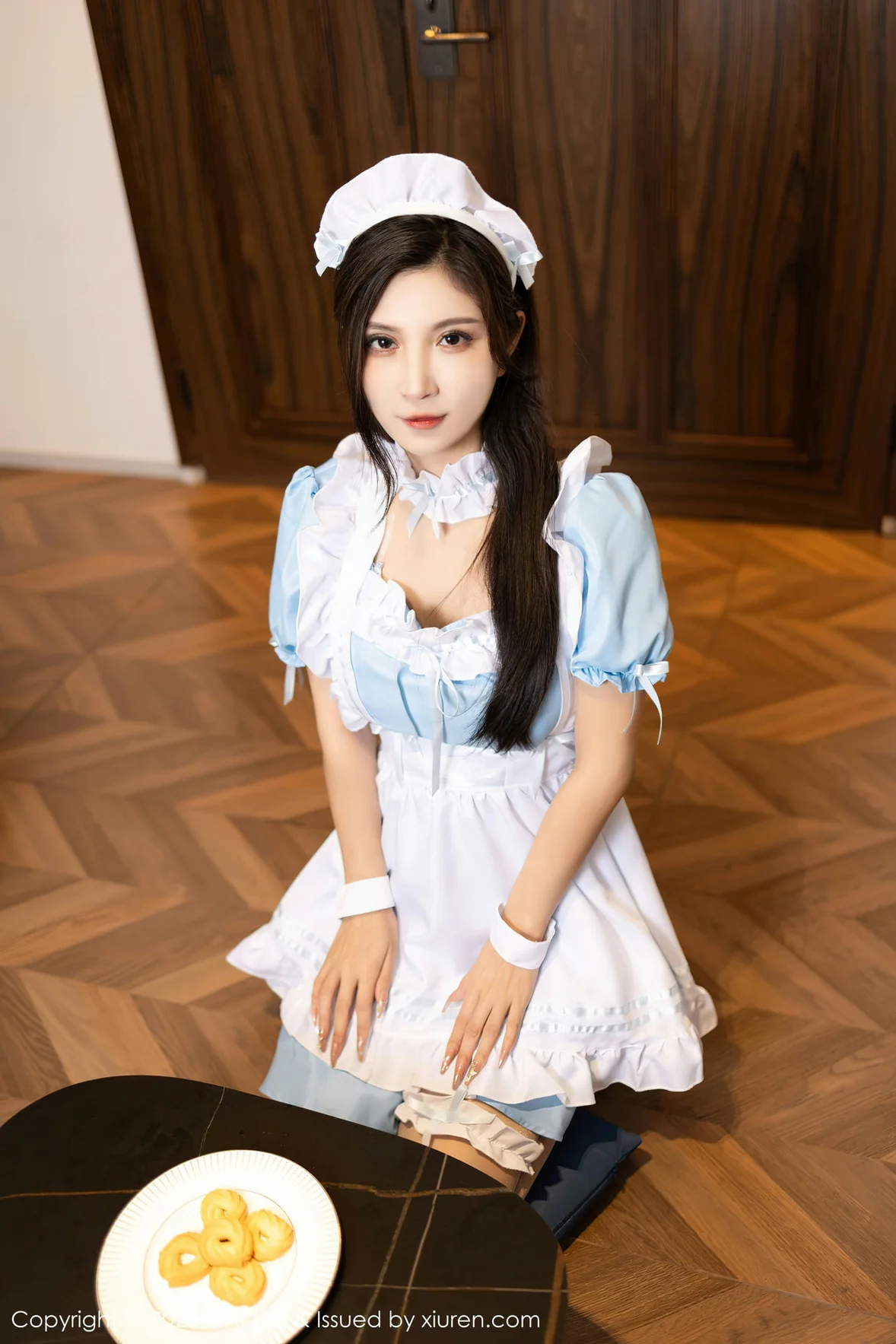 语画 Vol.1100 小蛮妖Yummy 蓝色女仆贵州旅拍写真11 [84P]插图3