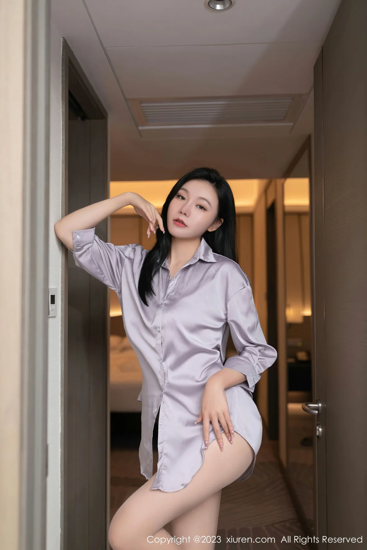 秀人网 No.7376 安然anran 浅色薄纱内衣性感写真 [77P]插图