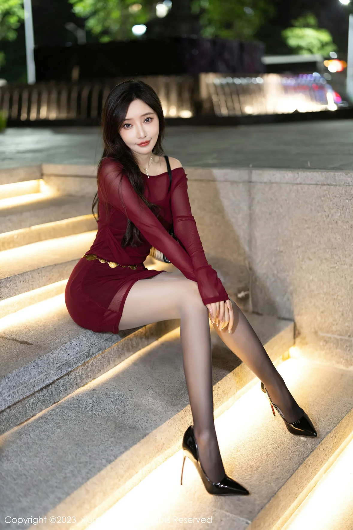 秀人网 No.7400 王馨瑶yanni 黑色情趣内衣安吉旅拍 [93P]插图7