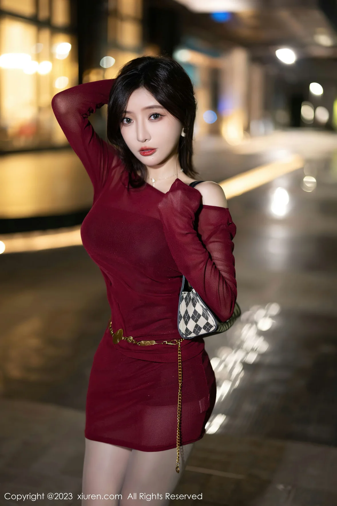 秀人网 No.7400 王馨瑶yanni 黑色情趣内衣安吉旅拍 [93P]插图2