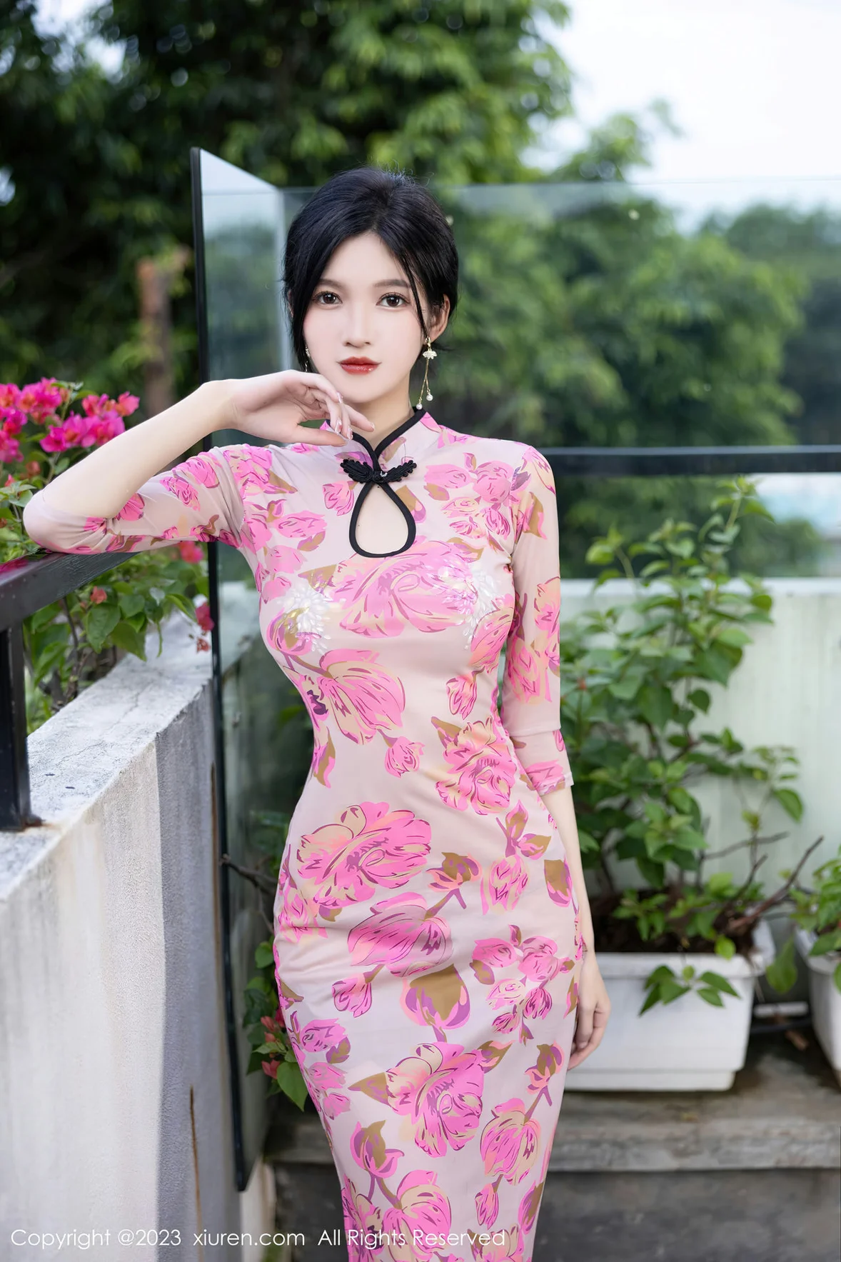 秀人网 No.7388 程程程- 粉色旗袍安吉旅拍 [83P]插图7