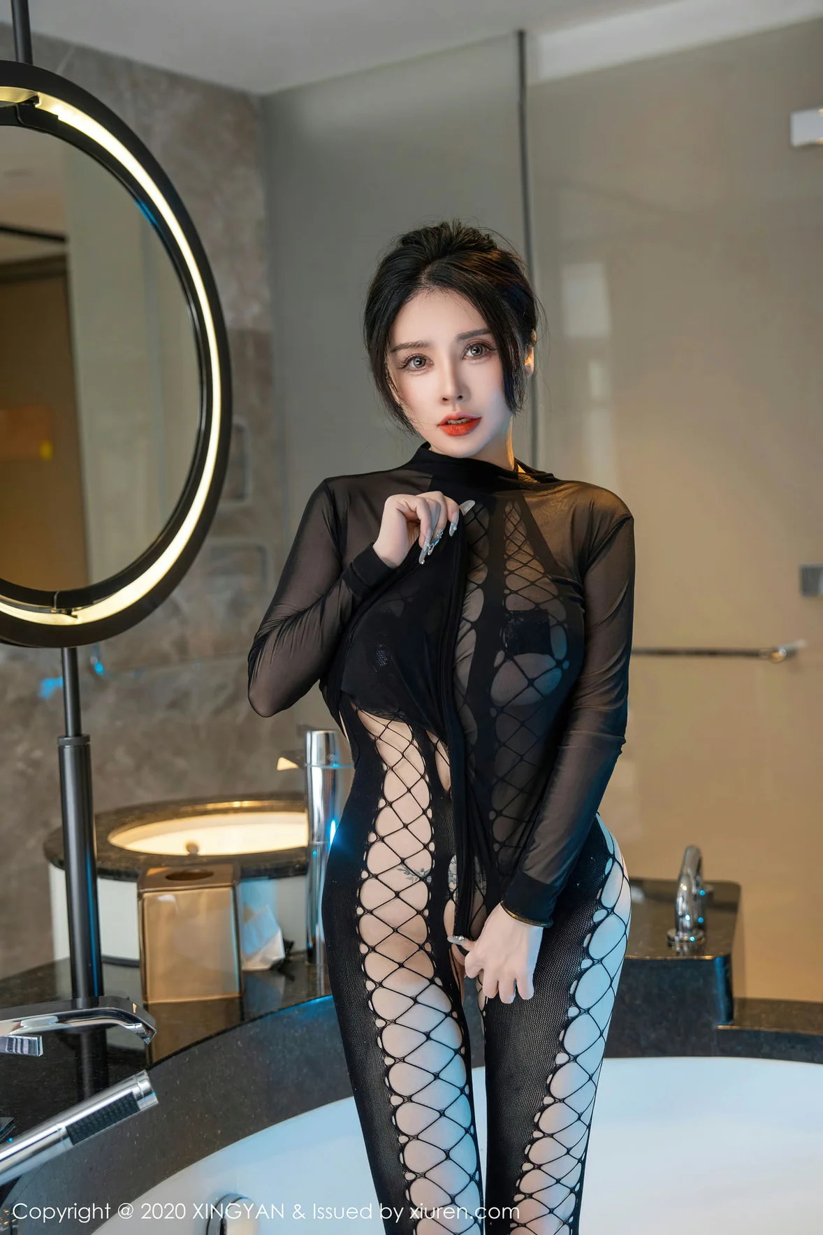 星颜社 Vol.210 潘娇娇 渔网式连体衣写真 [78P]插图6