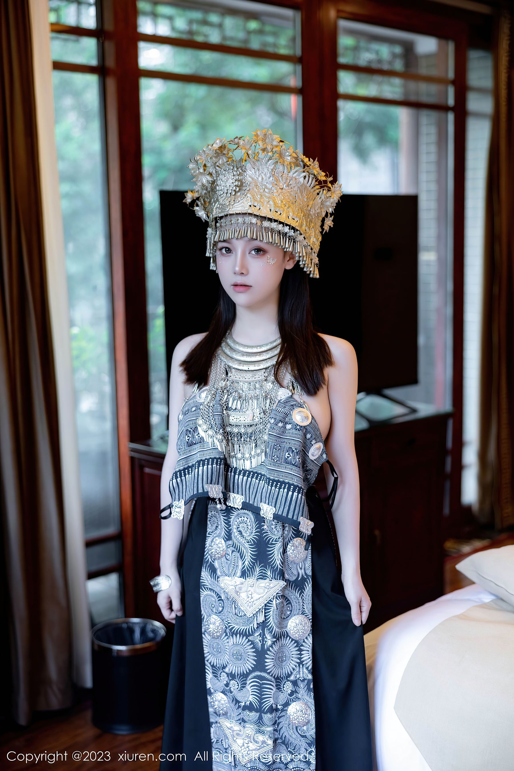 XiuRen 秀人 No.7448 豆瓣酱 苗族服饰插图4