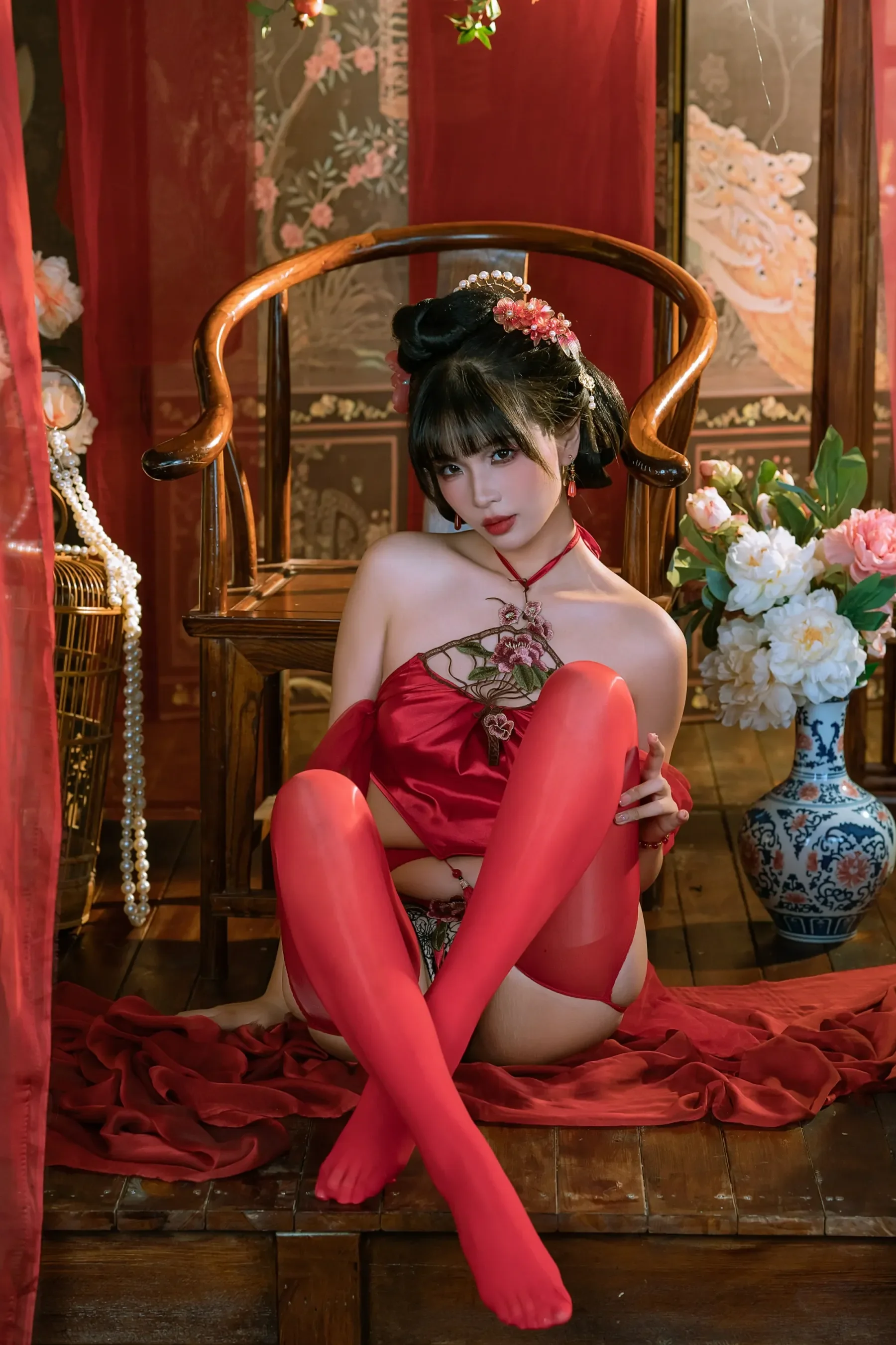 云溪溪&轩萧学姐 – 情趣肚兜 [23P]插图9