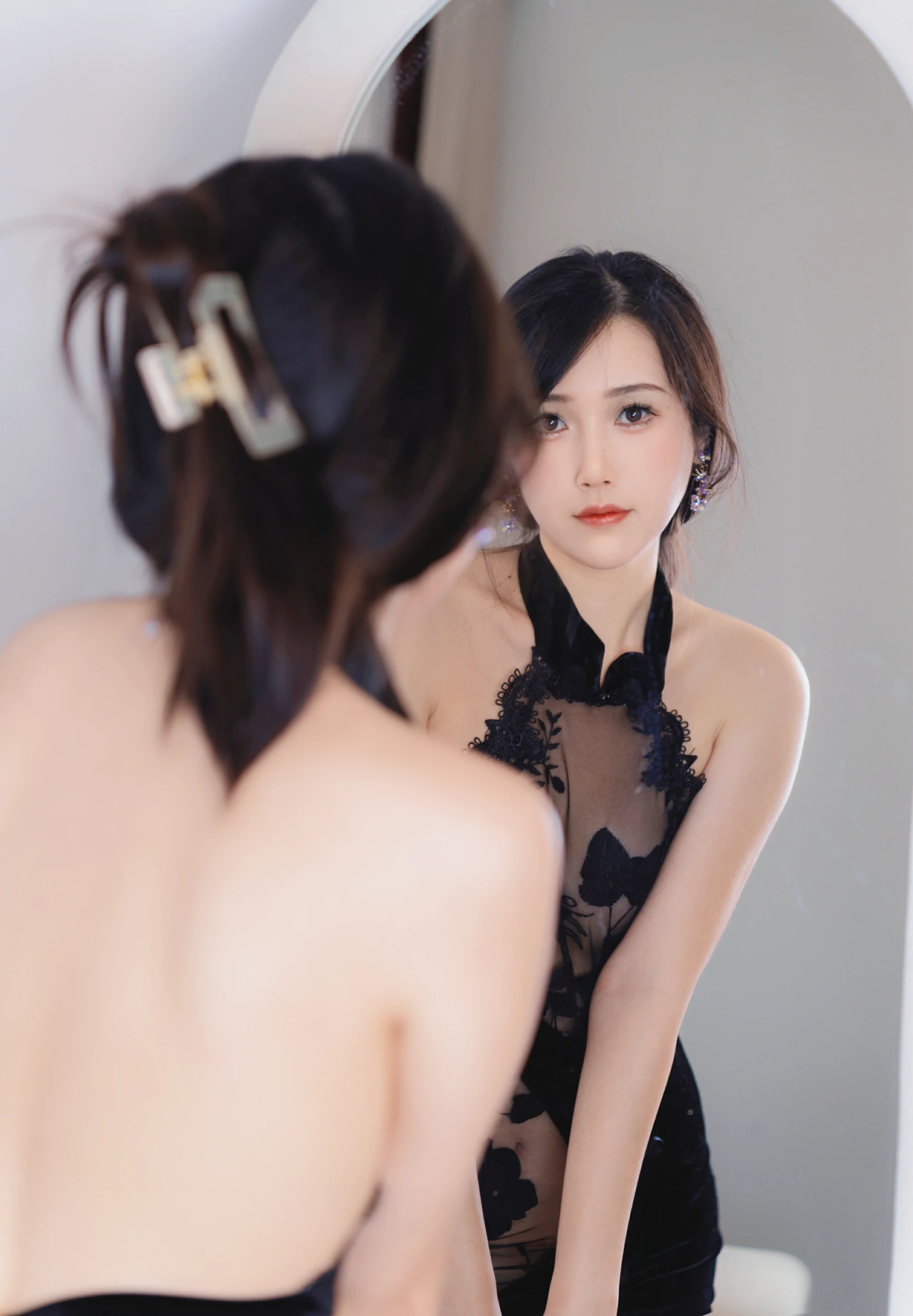 不呆猫 – 黑旗袍过膝袜御姐 [42P]插图