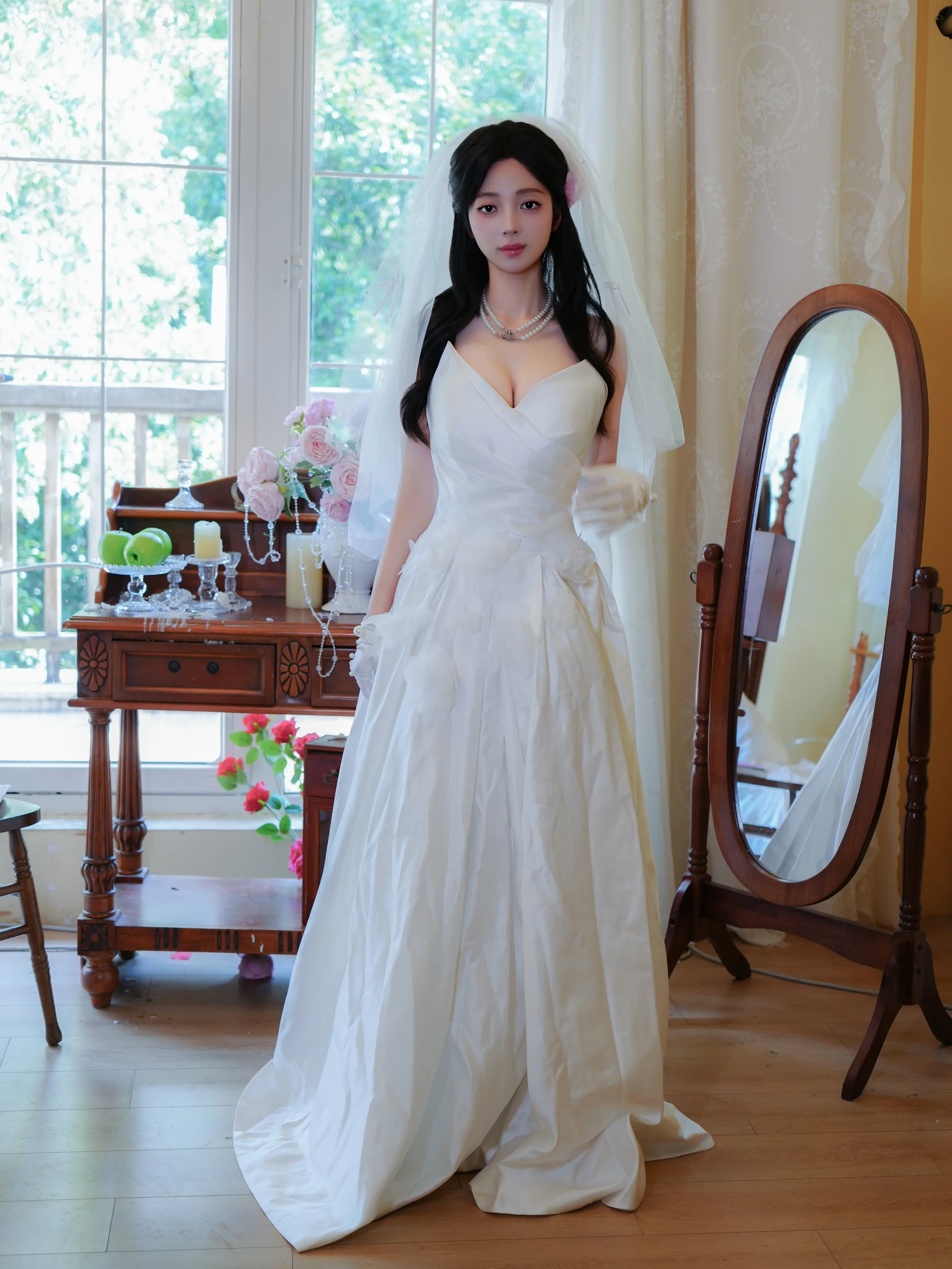 XiuRen 内购版 No.10769 朱朱 molly 新人作品 洁白婚纱 [77P]插图2