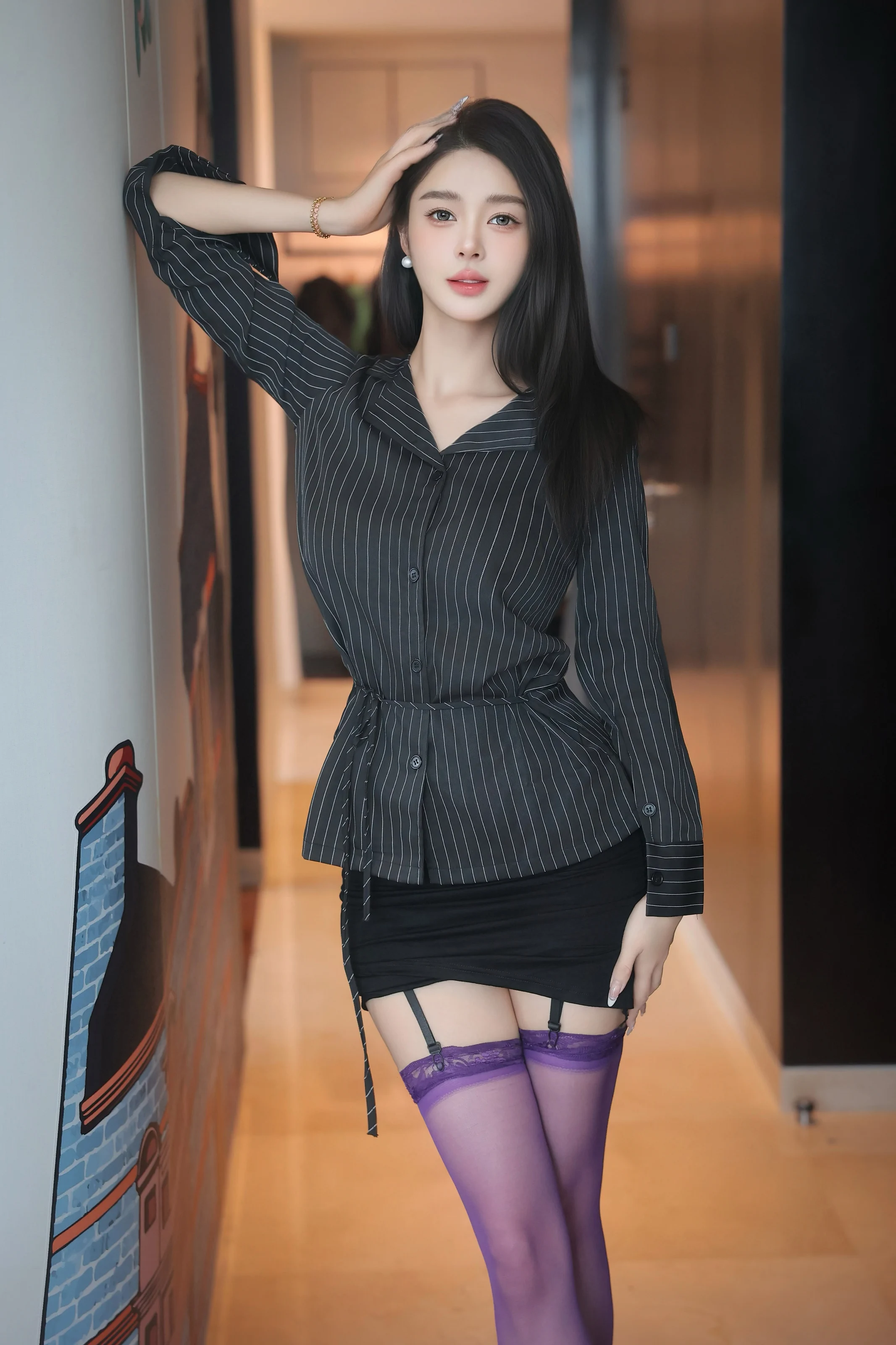 XiuRen 内购版 No.10053 Candy糖糖 紫色丝袜 [85P]插图2