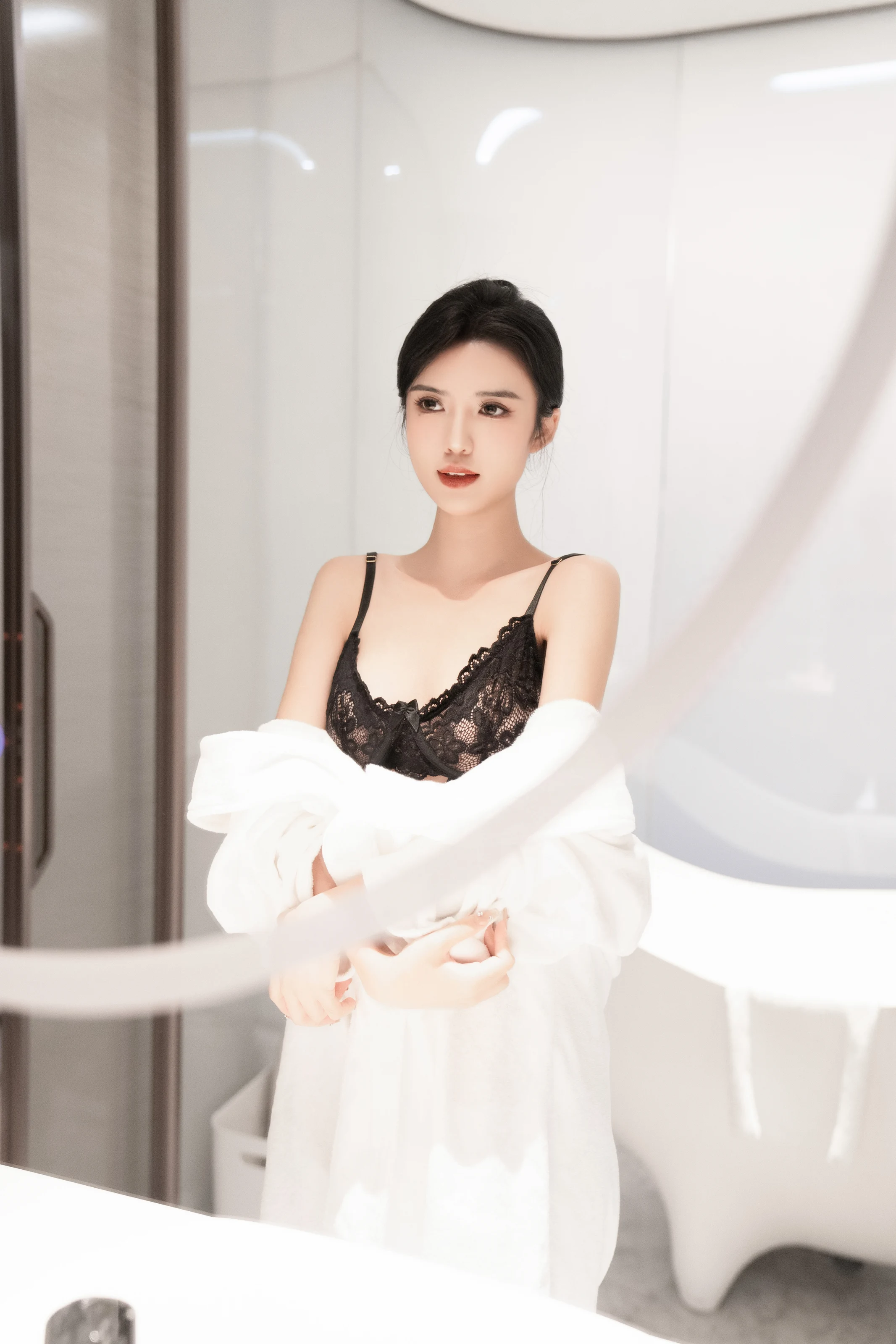 XiuRen 内购版 No.7808 浅浅Danny 性感黑白蕾丝 [95P]插图1
