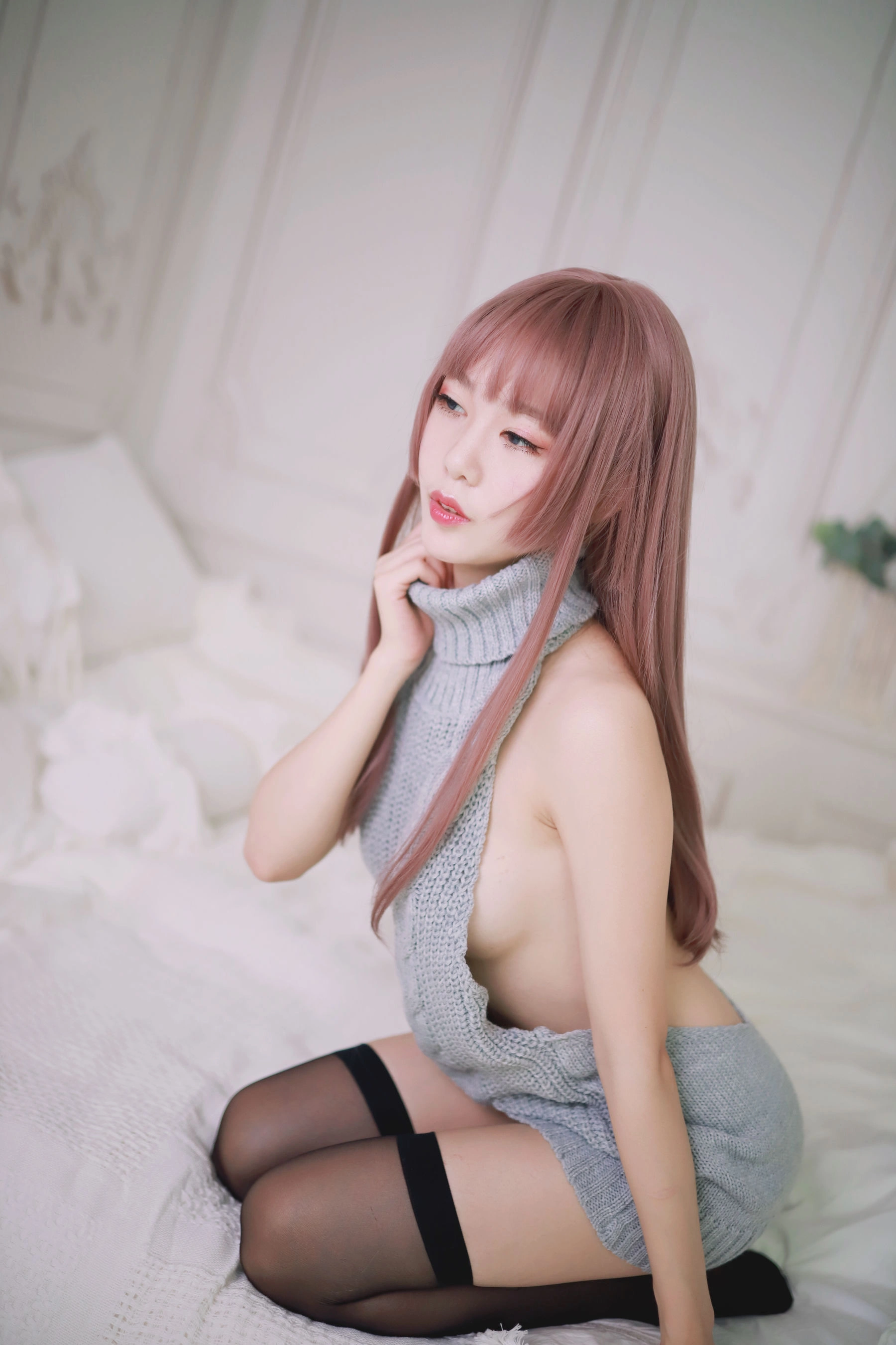 抖娘-利世 – 漏背毛衣插图2