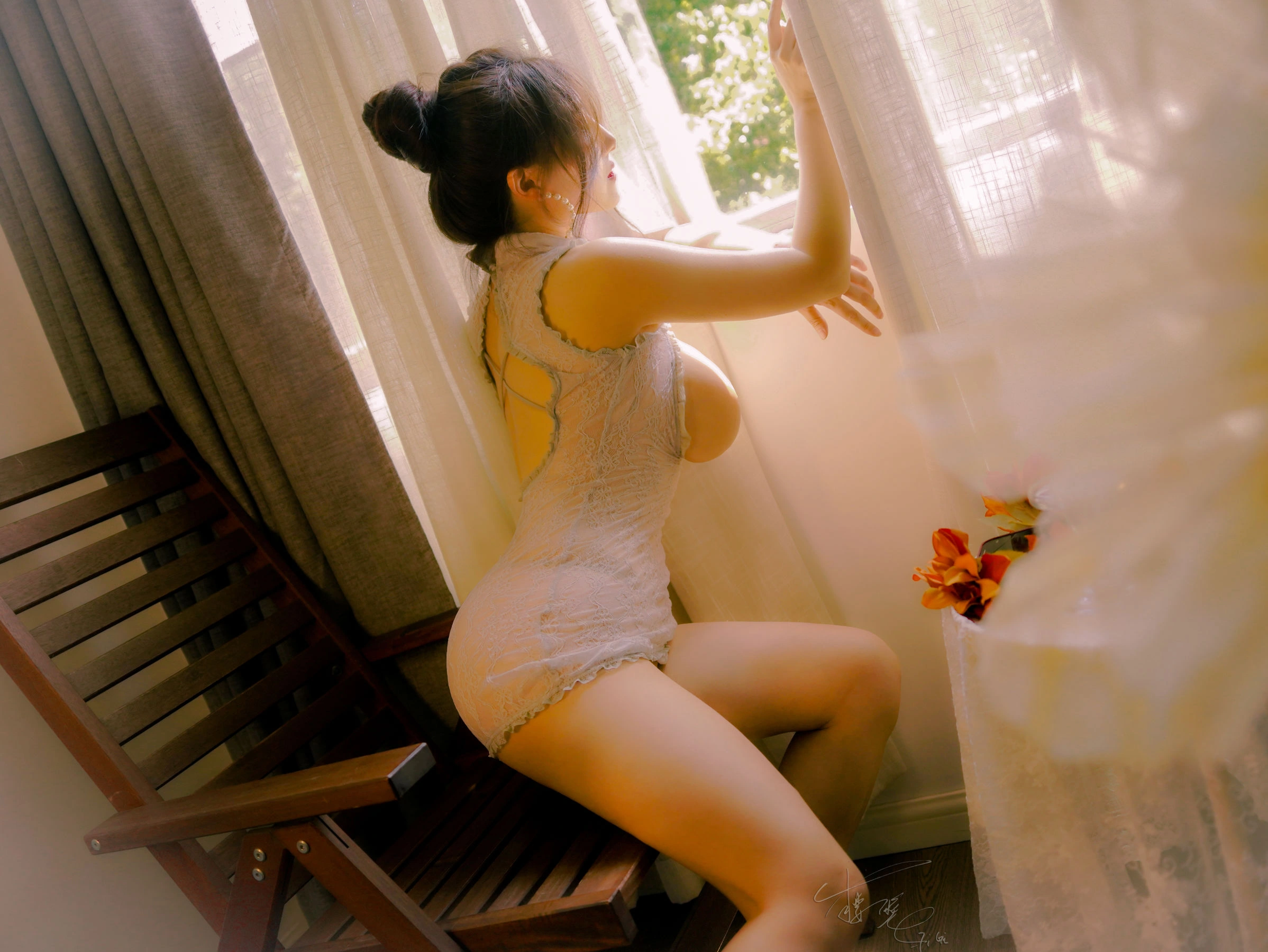 网络红人樱晚gigi – 拂动了谁的窗纱插图5