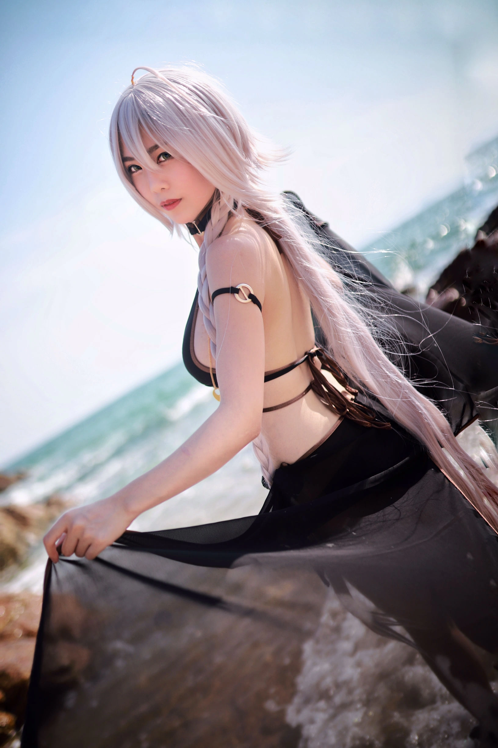 抖娘-利世图集 – 黑贞德泳装插图33