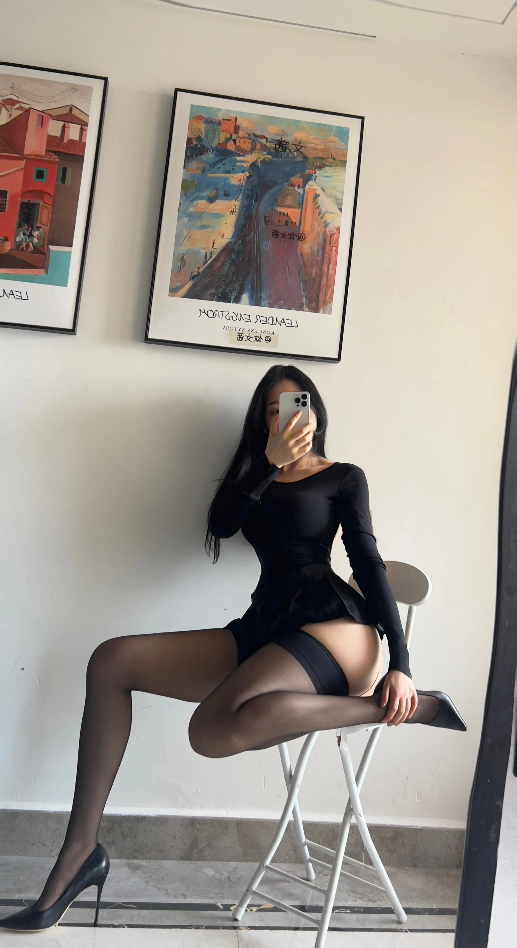 Cool文茜 – 吊带黑色插图2