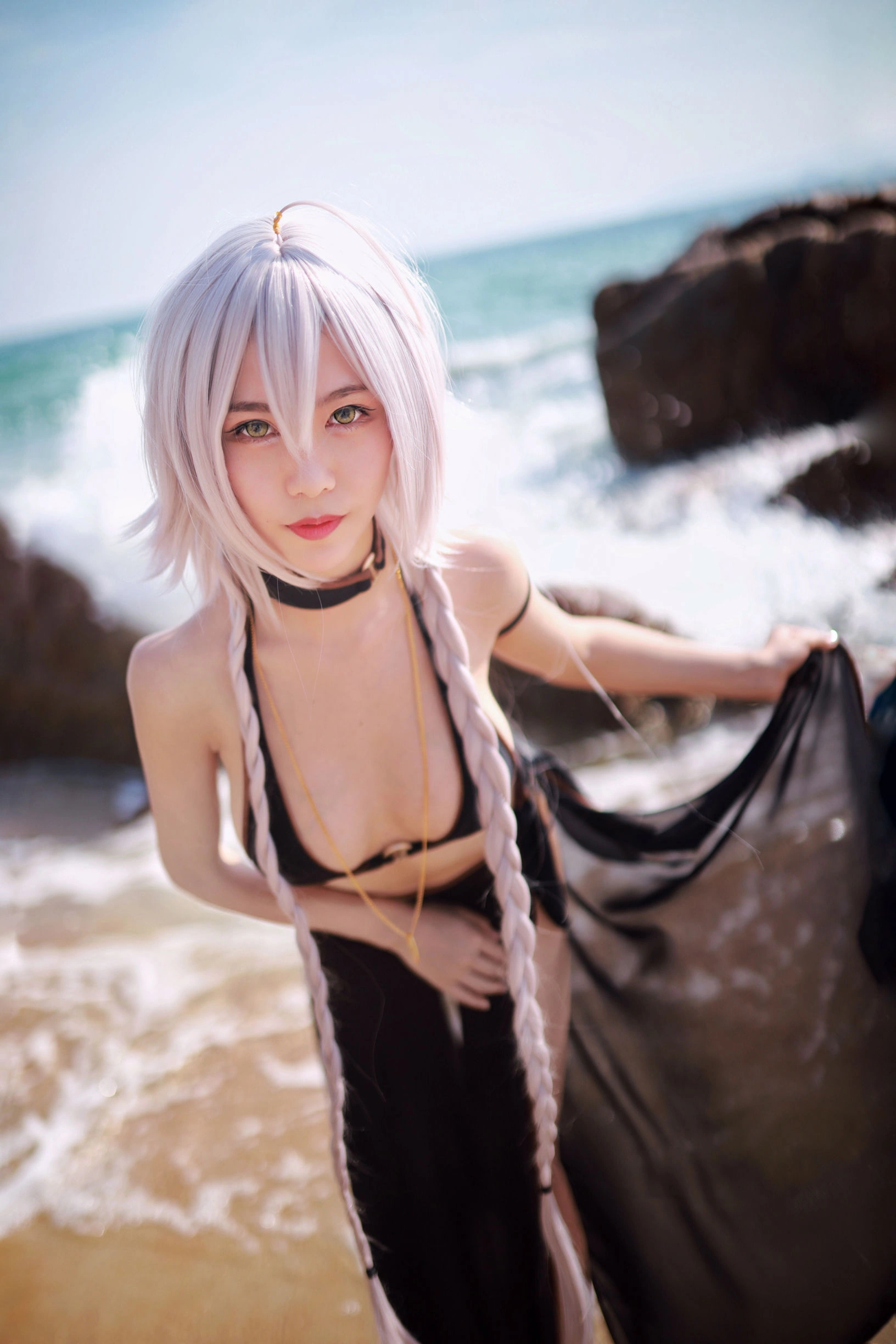 抖娘-利世图集 – 黑贞德泳装插图14