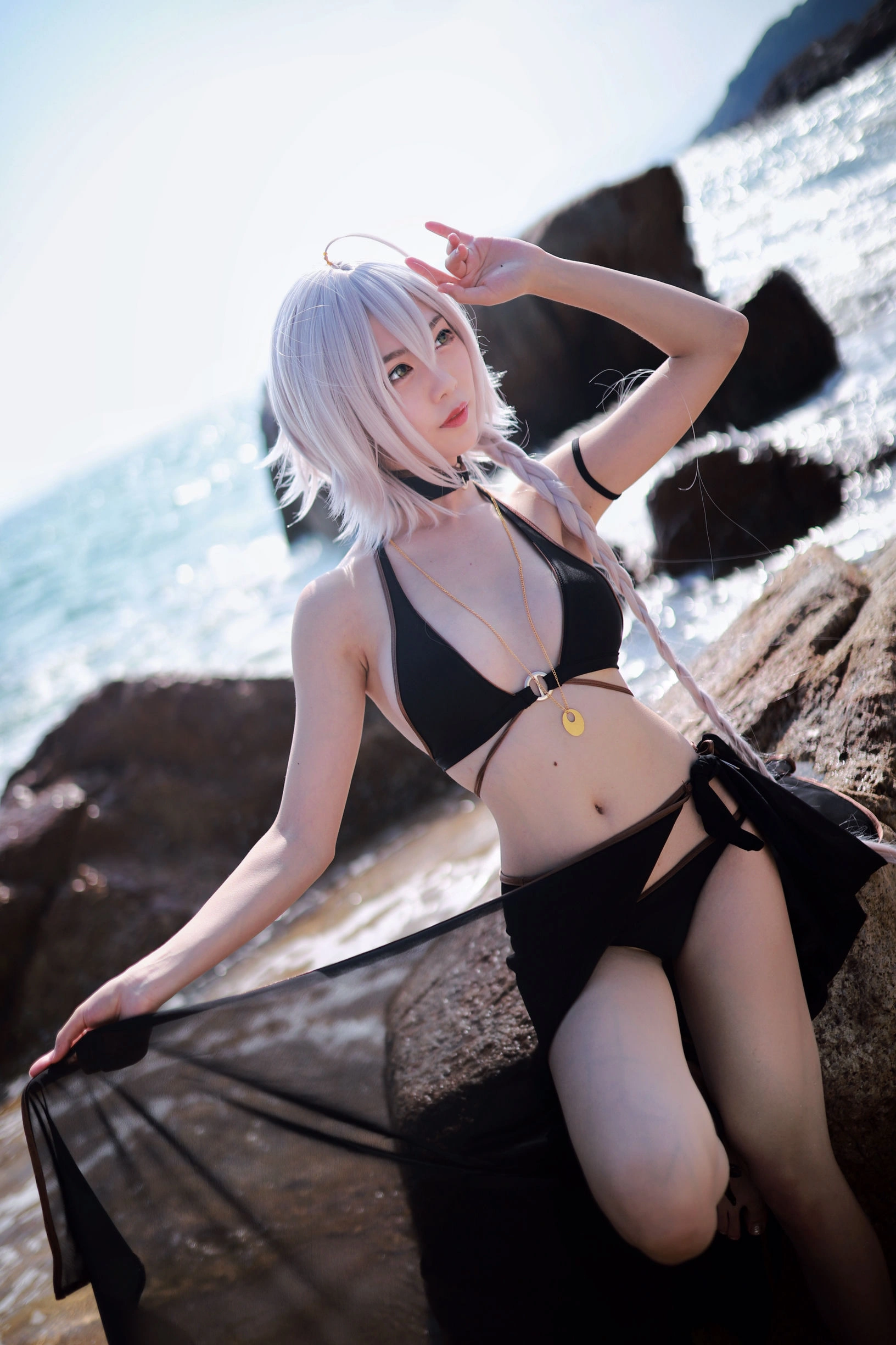 抖娘-利世图集 – 黑贞德泳装插图32