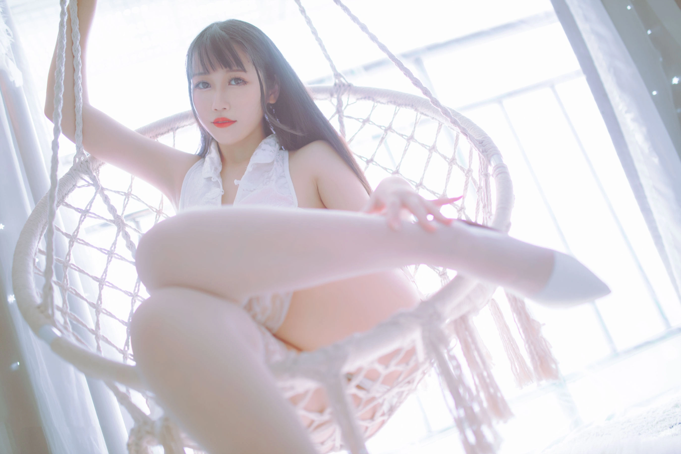 抖娘-利世图集 抖娘×不呆猫 黑白旗袍双子插图29