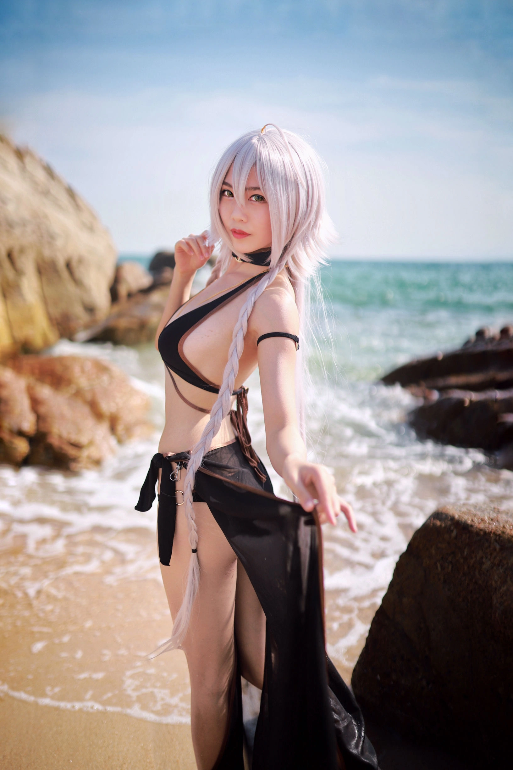 抖娘-利世图集 – 黑贞德泳装插图37