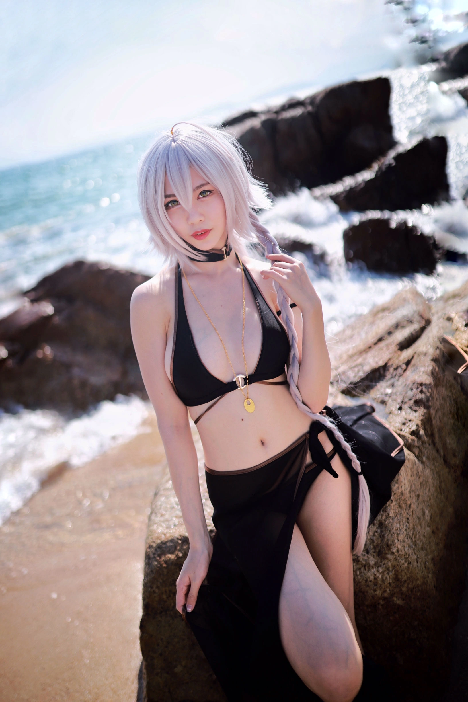 抖娘-利世图集 – 黑贞德泳装插图28