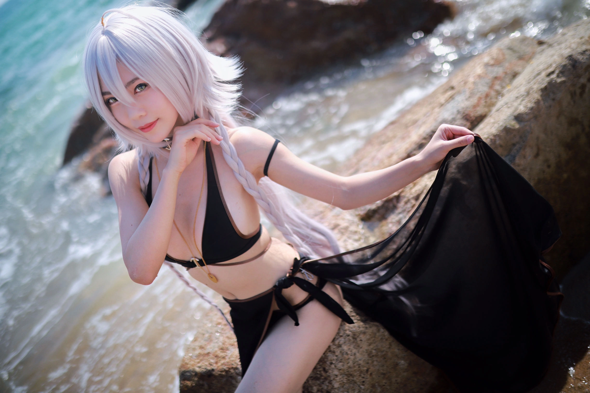 抖娘-利世图集 – 黑贞德泳装插图39