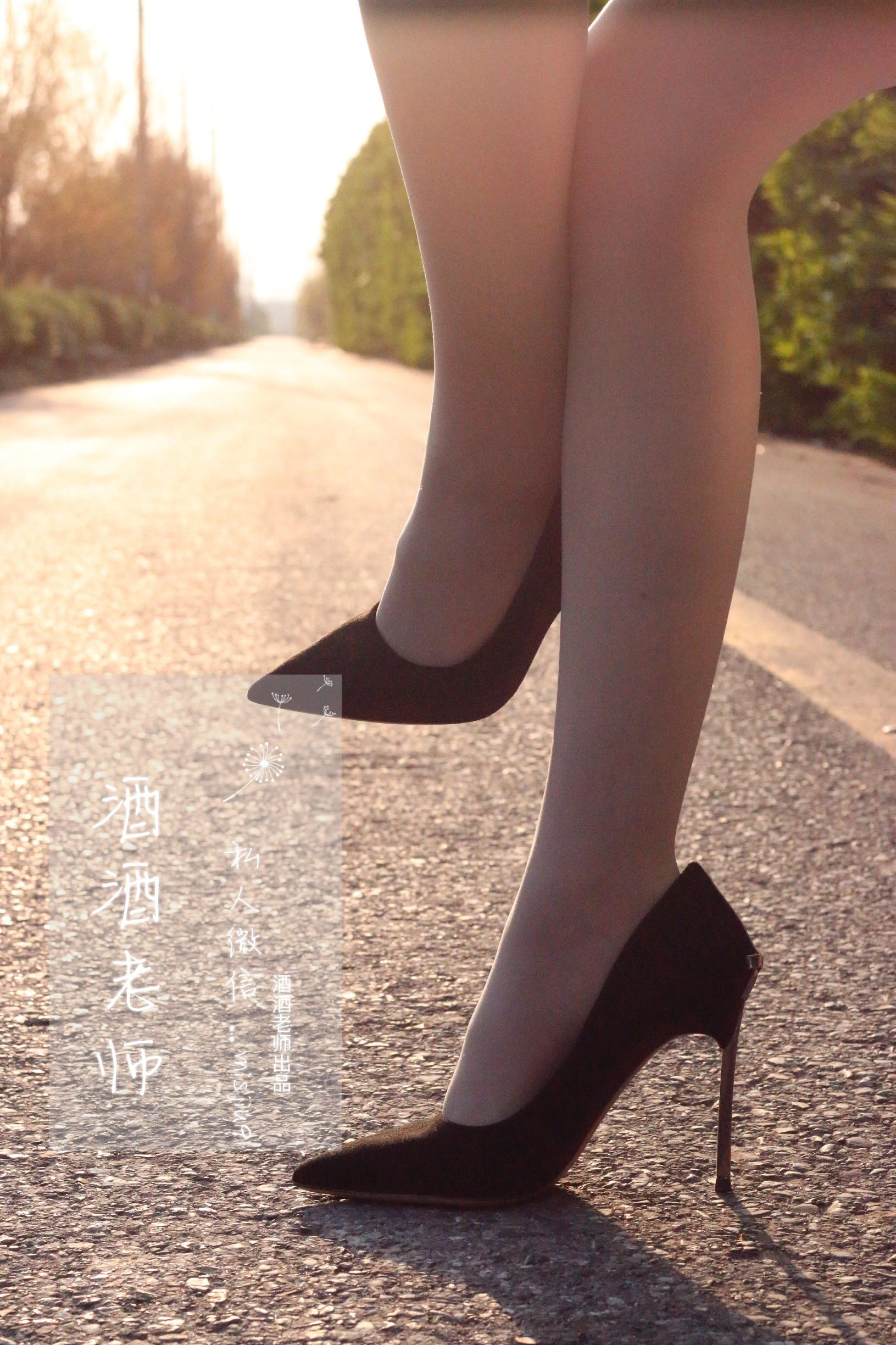 酒酒老师 – 黄昏光影高跟秀插图46