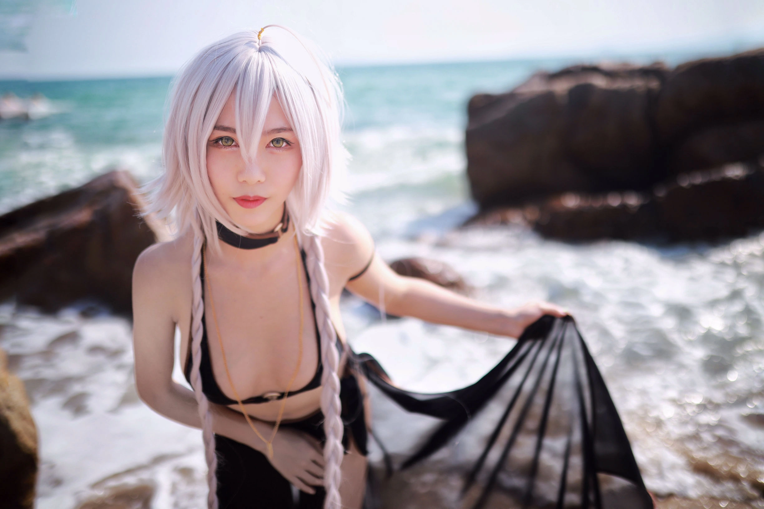 抖娘-利世图集 – 黑贞德泳装插图29