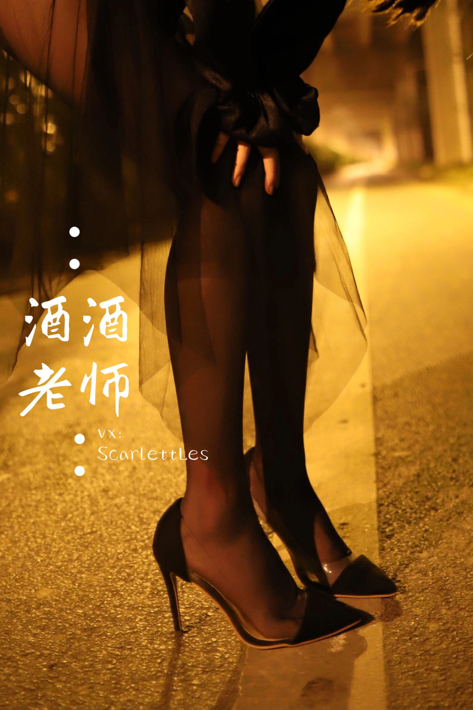 酒酒老师 – 桥下的户外丝袜课堂插图73