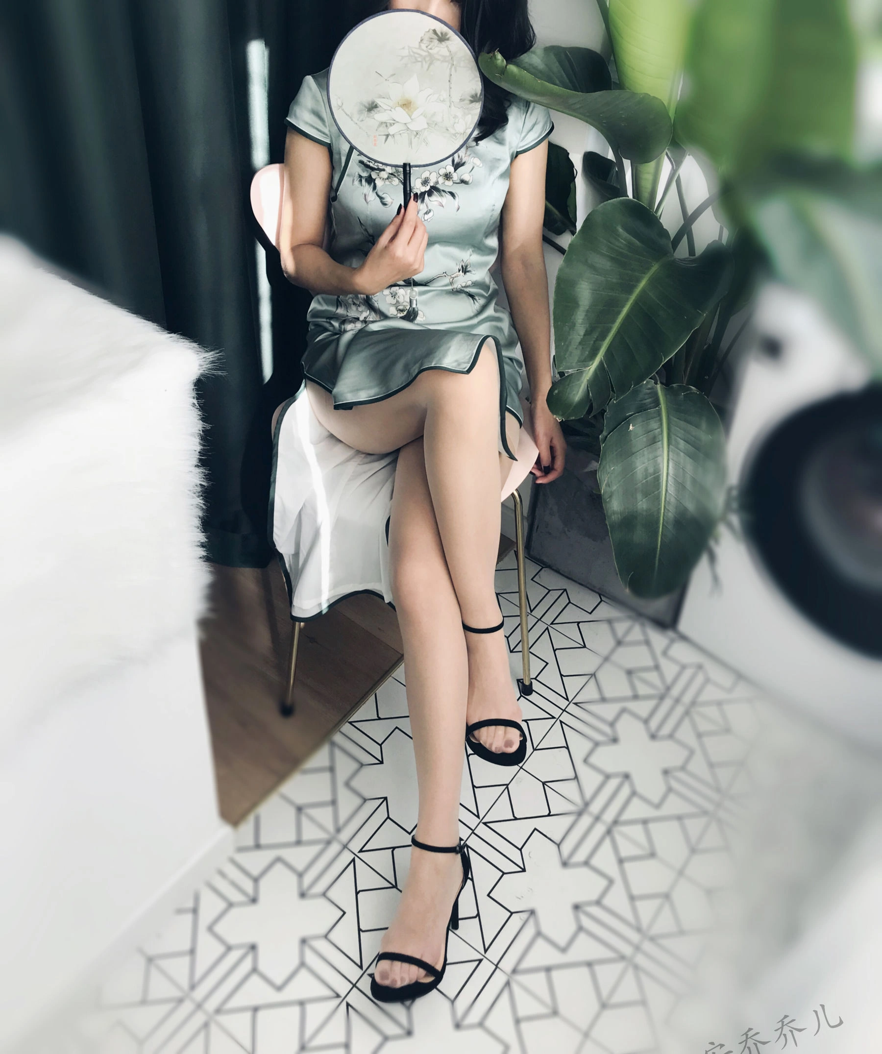 安乔乔儿(Nia乔乔) No.017 安乔乔儿 黑丝旗袍插图81