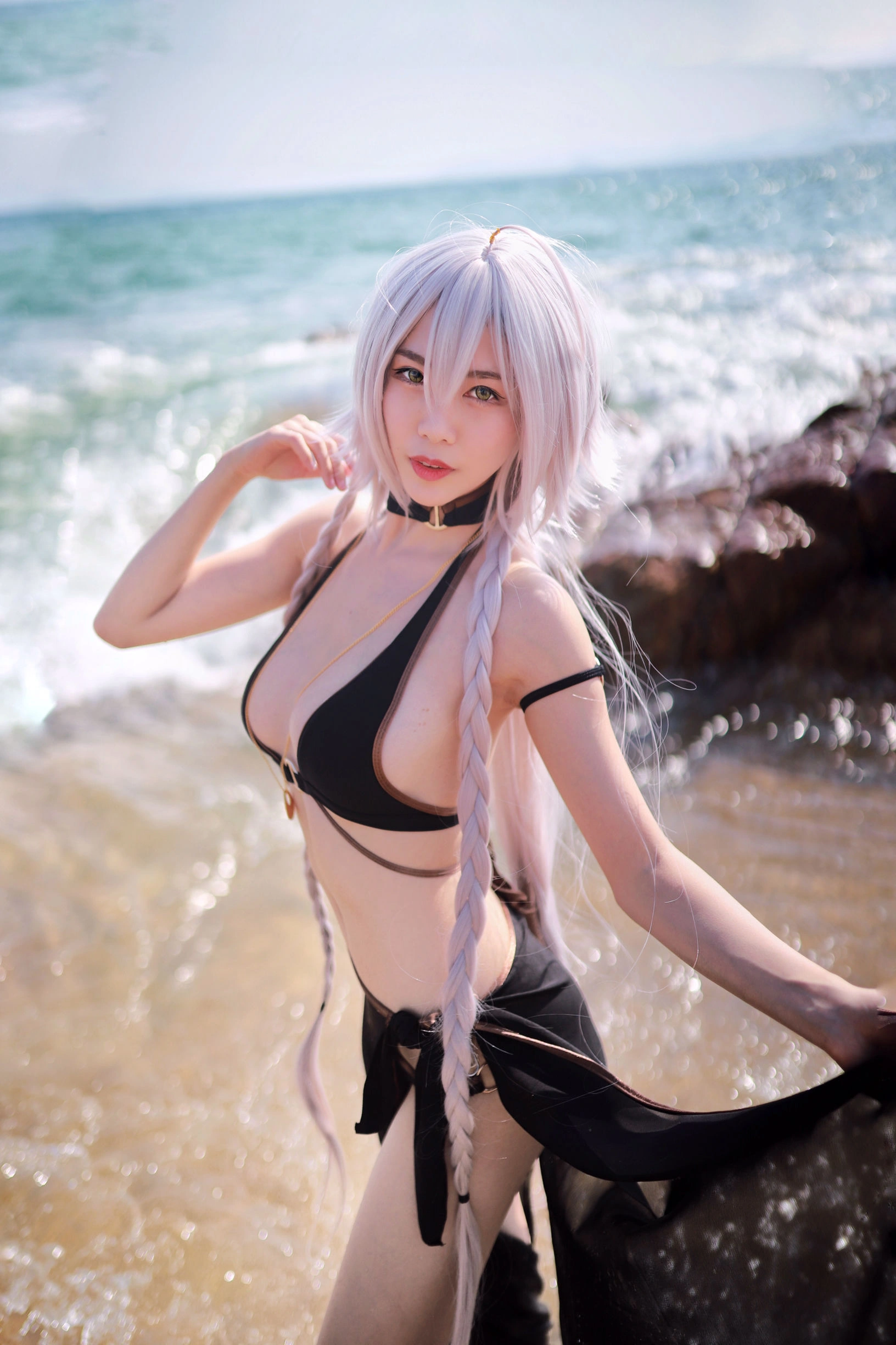 抖娘-利世图集 – 黑贞德泳装插图26