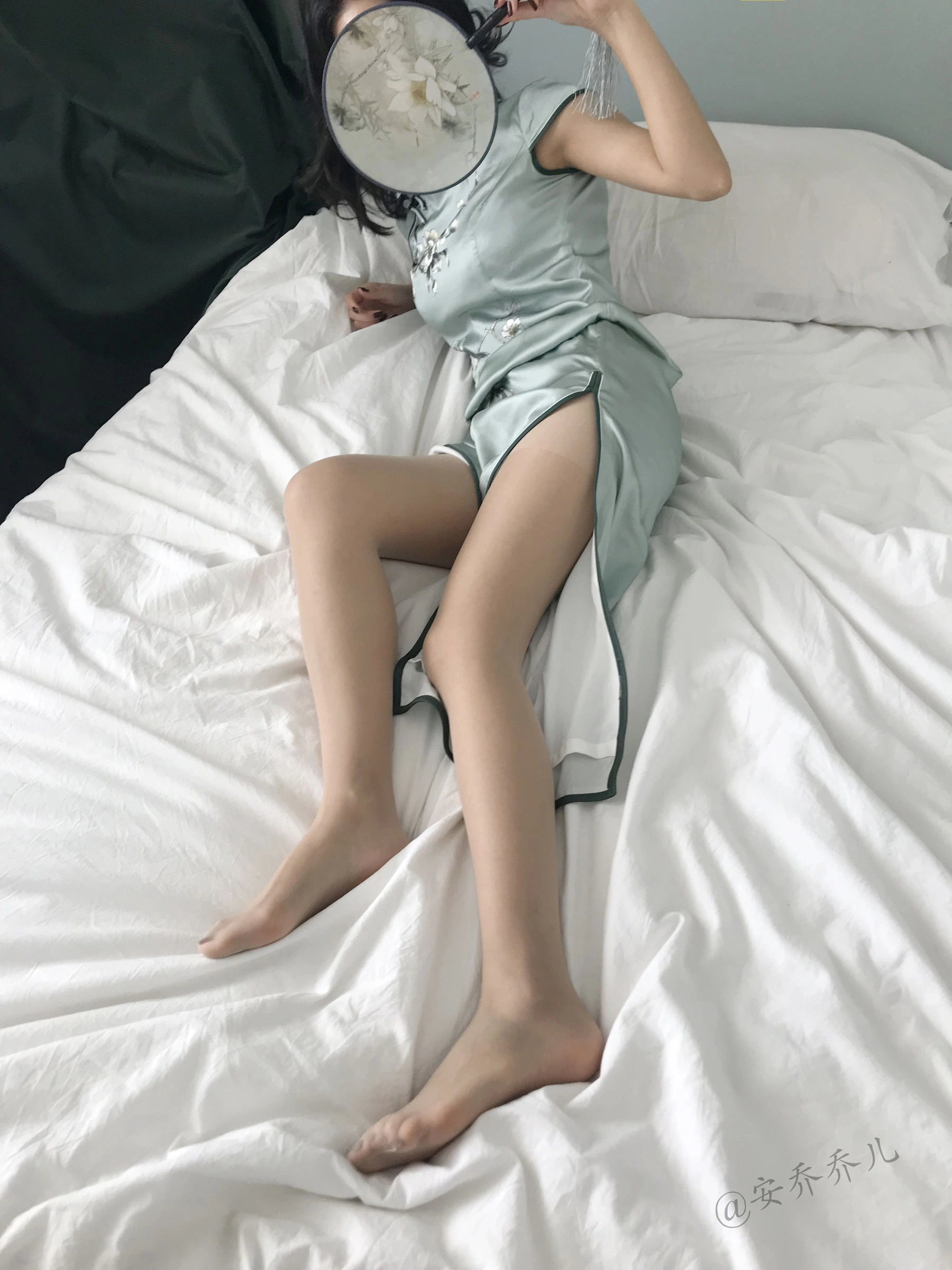 安乔乔儿(Nia乔乔) No.017 安乔乔儿 黑丝旗袍插图56