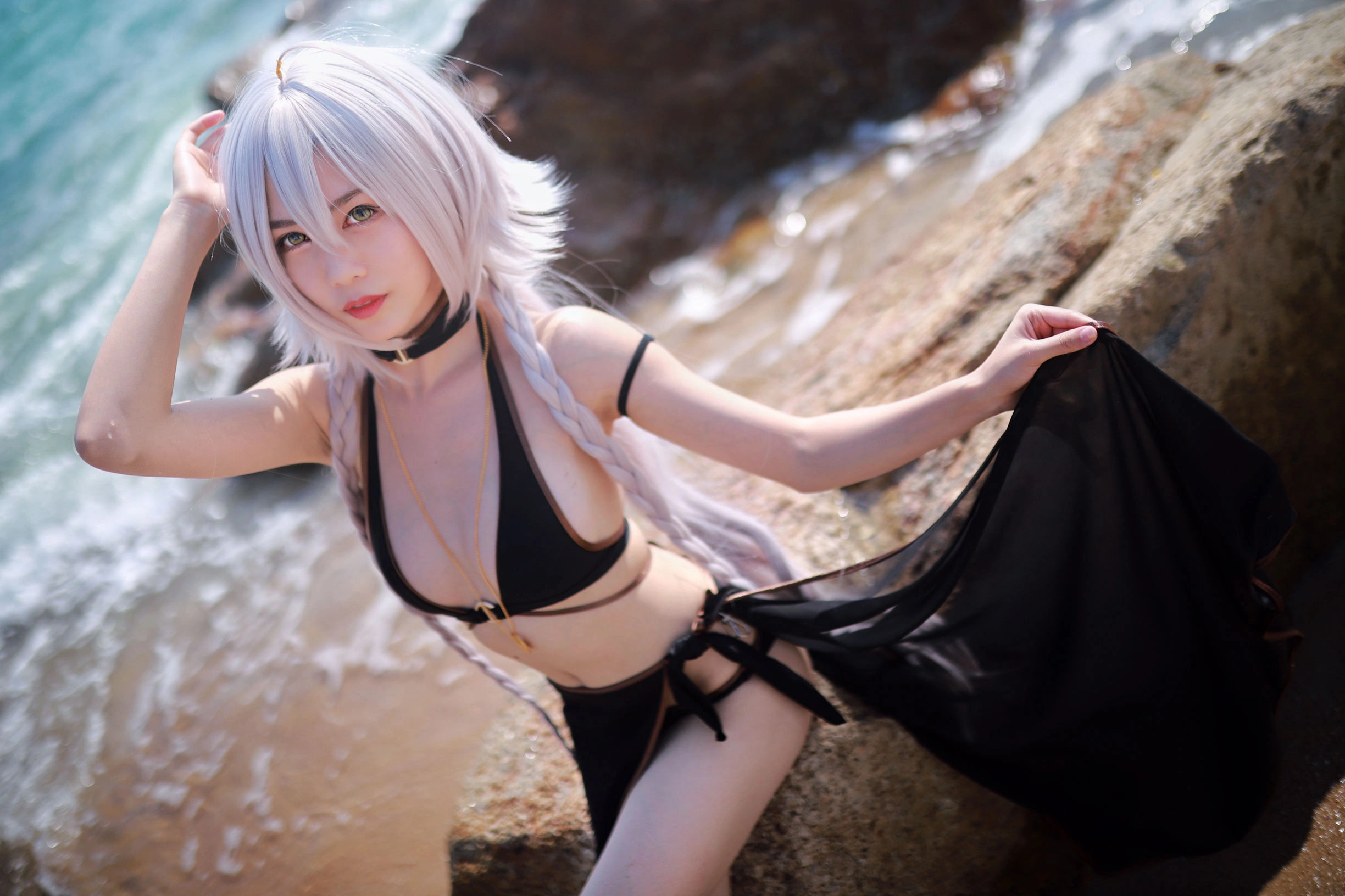 抖娘-利世图集 – 黑贞德泳装插图34