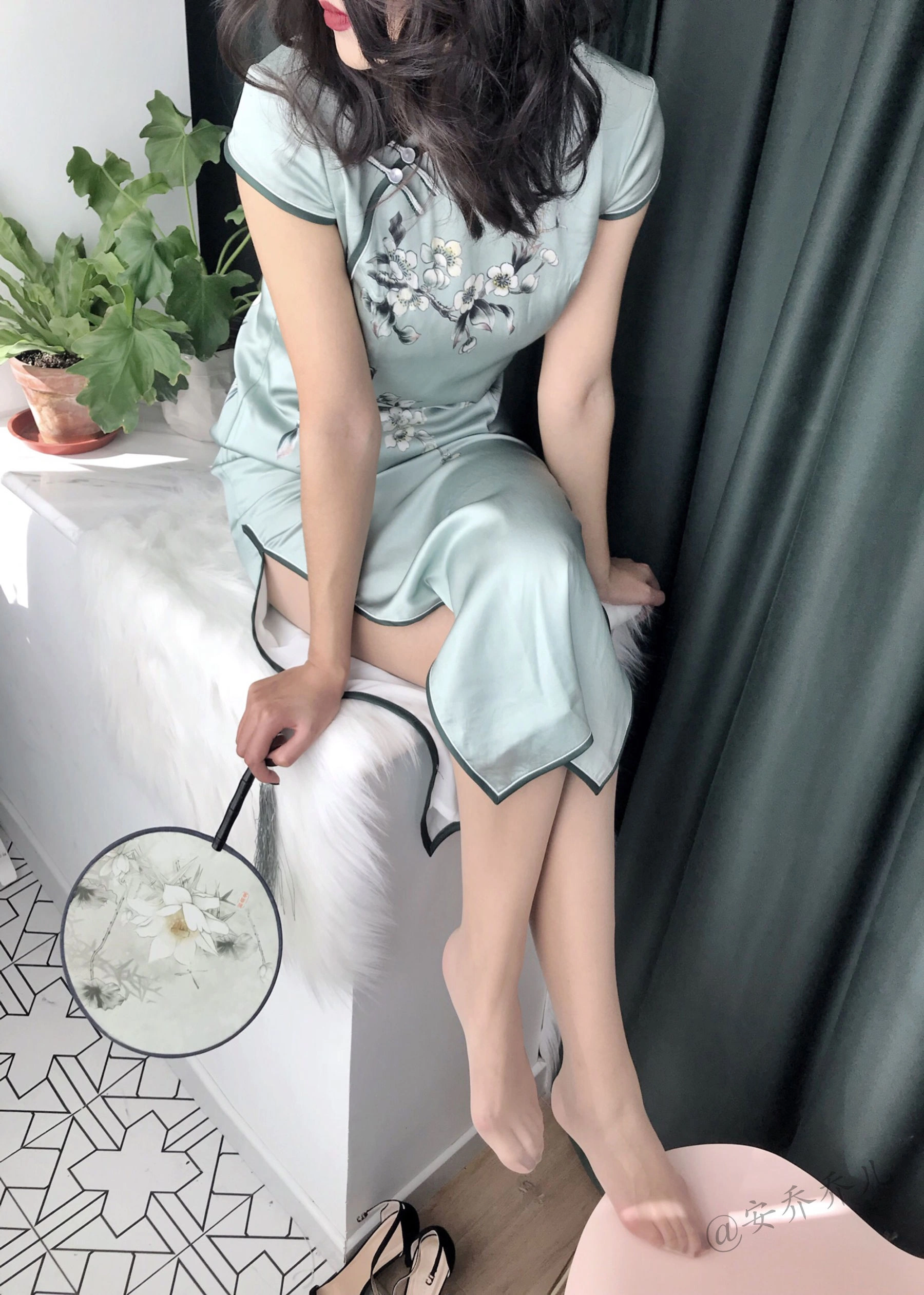 安乔乔儿(Nia乔乔) No.017 安乔乔儿 黑丝旗袍插图62