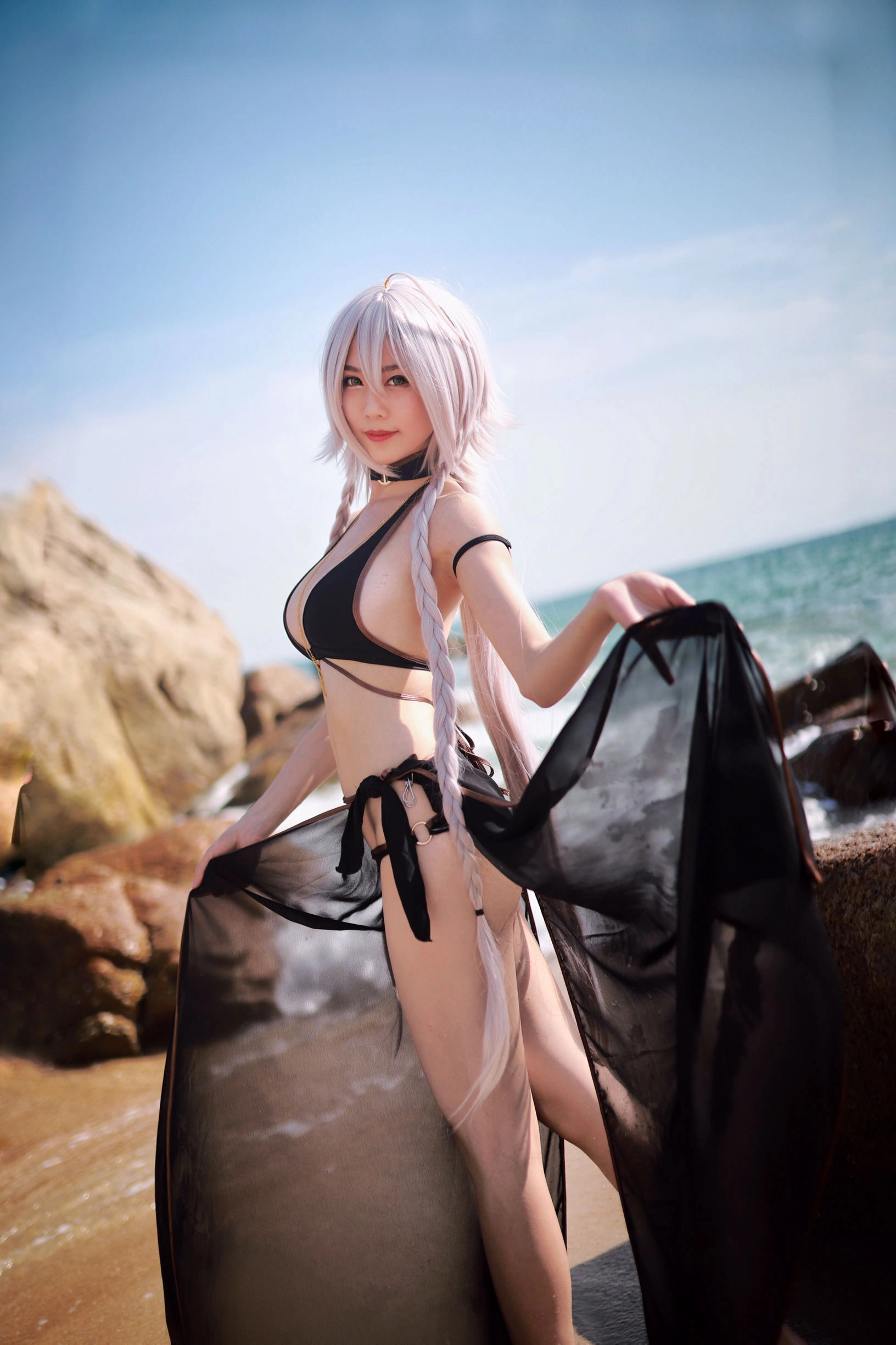 抖娘-利世图集 – 黑贞德泳装插图22