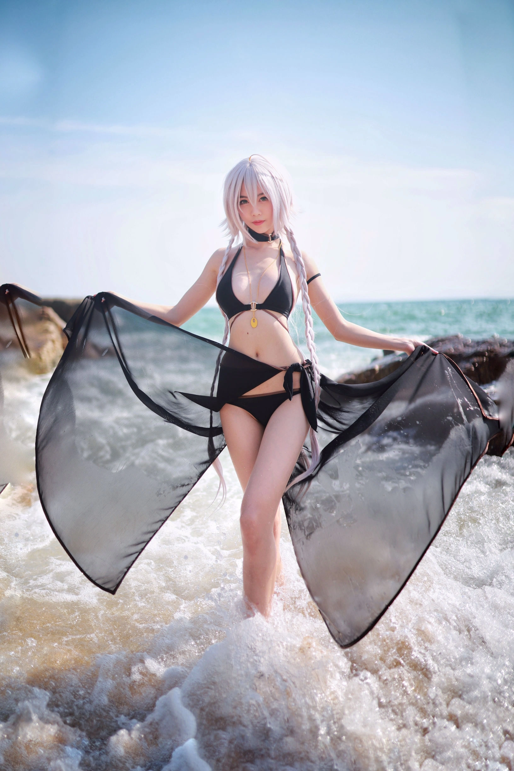 抖娘-利世图集 – 黑贞德泳装插图27