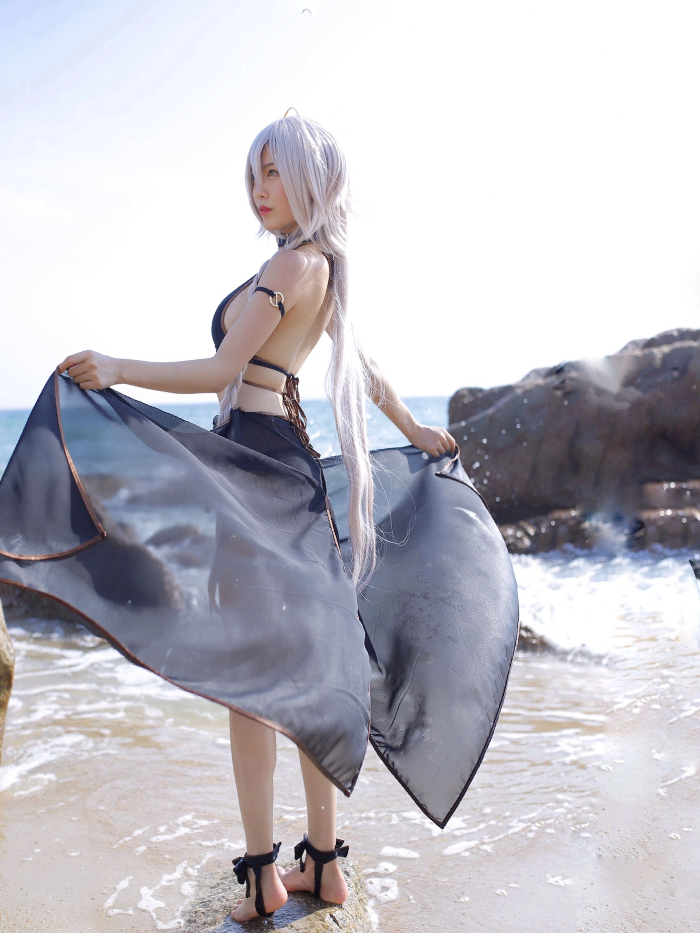 抖娘-利世图集 – 黑贞德泳装插图10