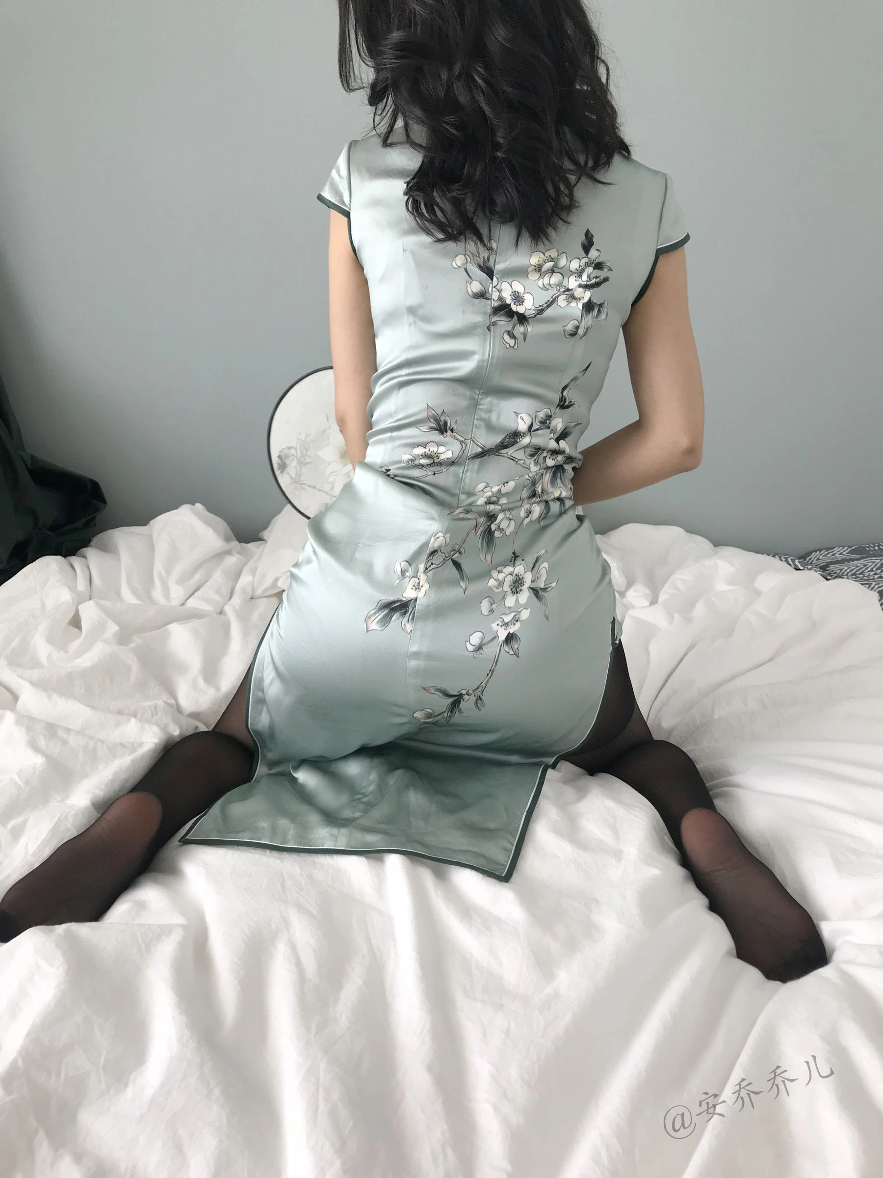 安乔乔儿(Nia乔乔) No.017 安乔乔儿 黑丝旗袍插图60