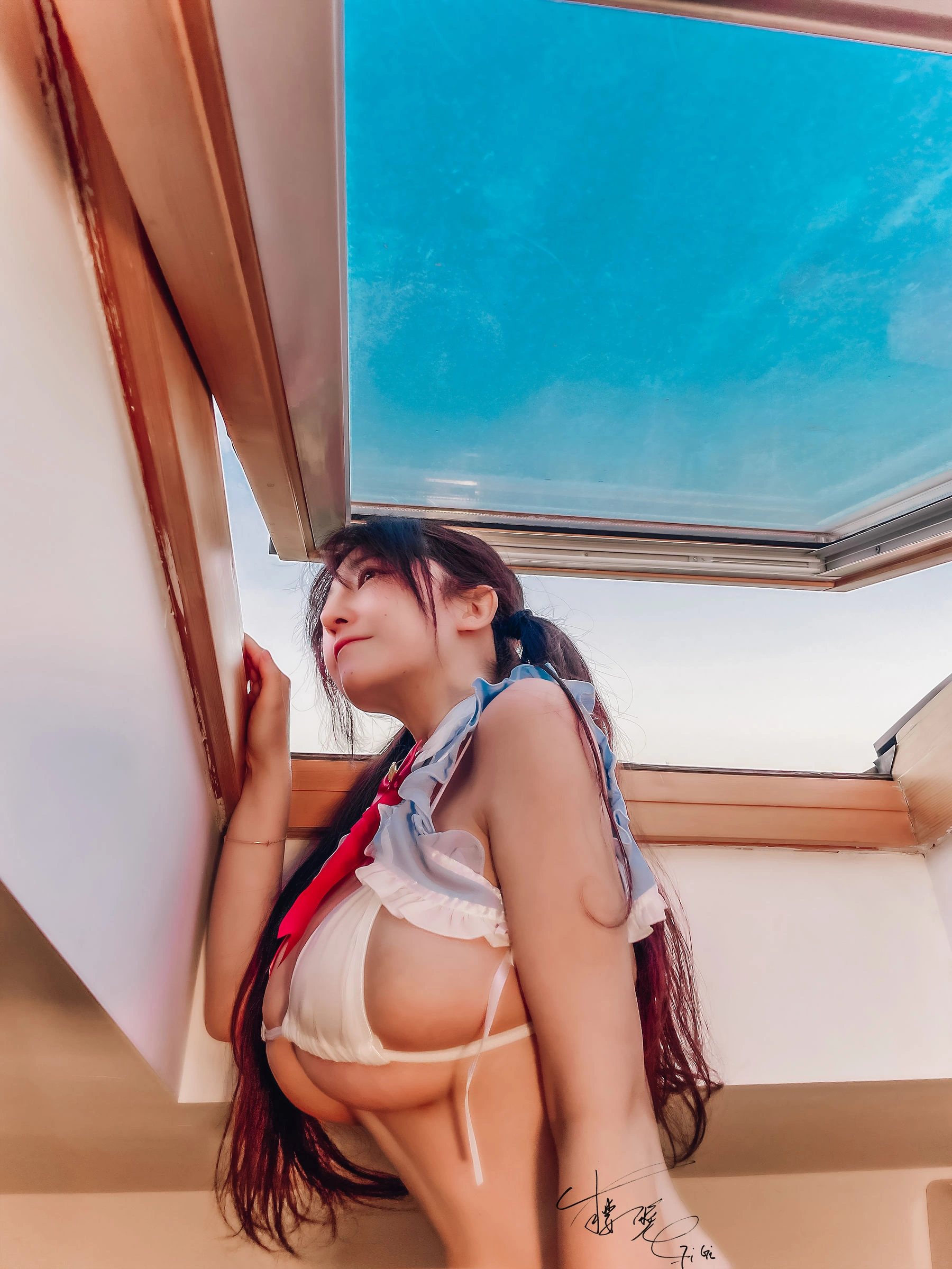 网络红人樱晚gigi – 蓝色比基尼插图4