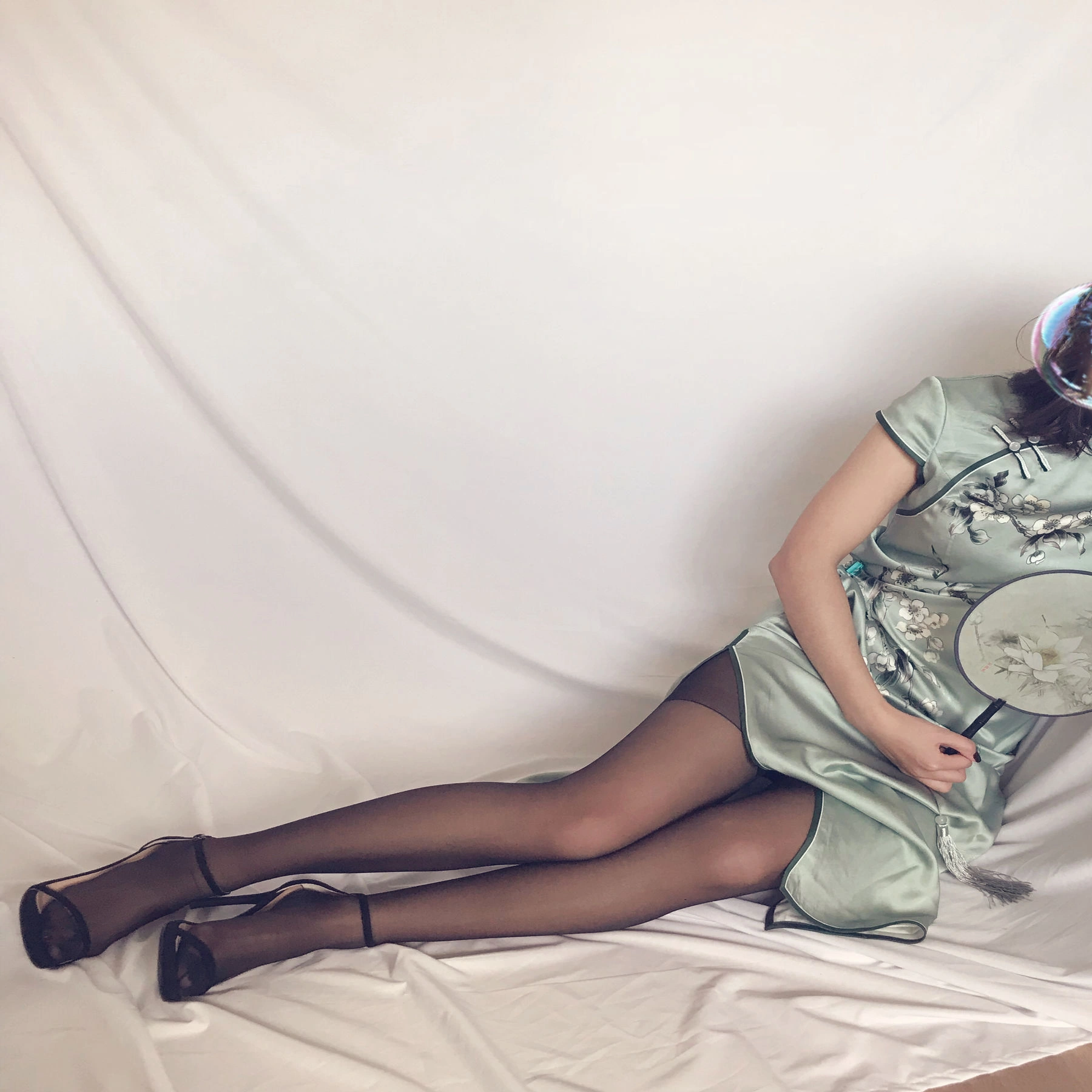 安乔乔儿(Nia乔乔) No.017 安乔乔儿 黑丝旗袍插图103